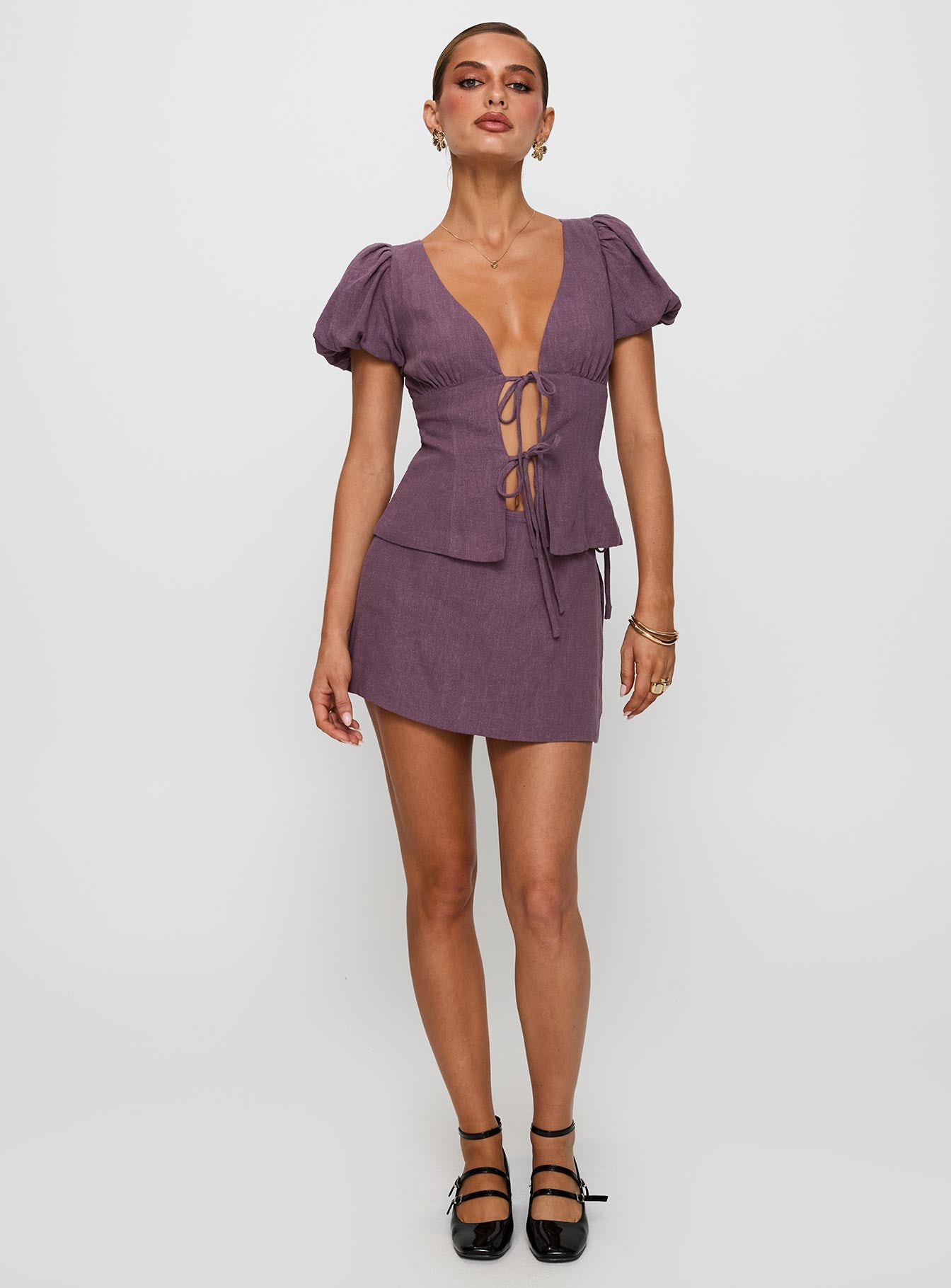 Wilhelmina Blouse Top Plum Discount Collections