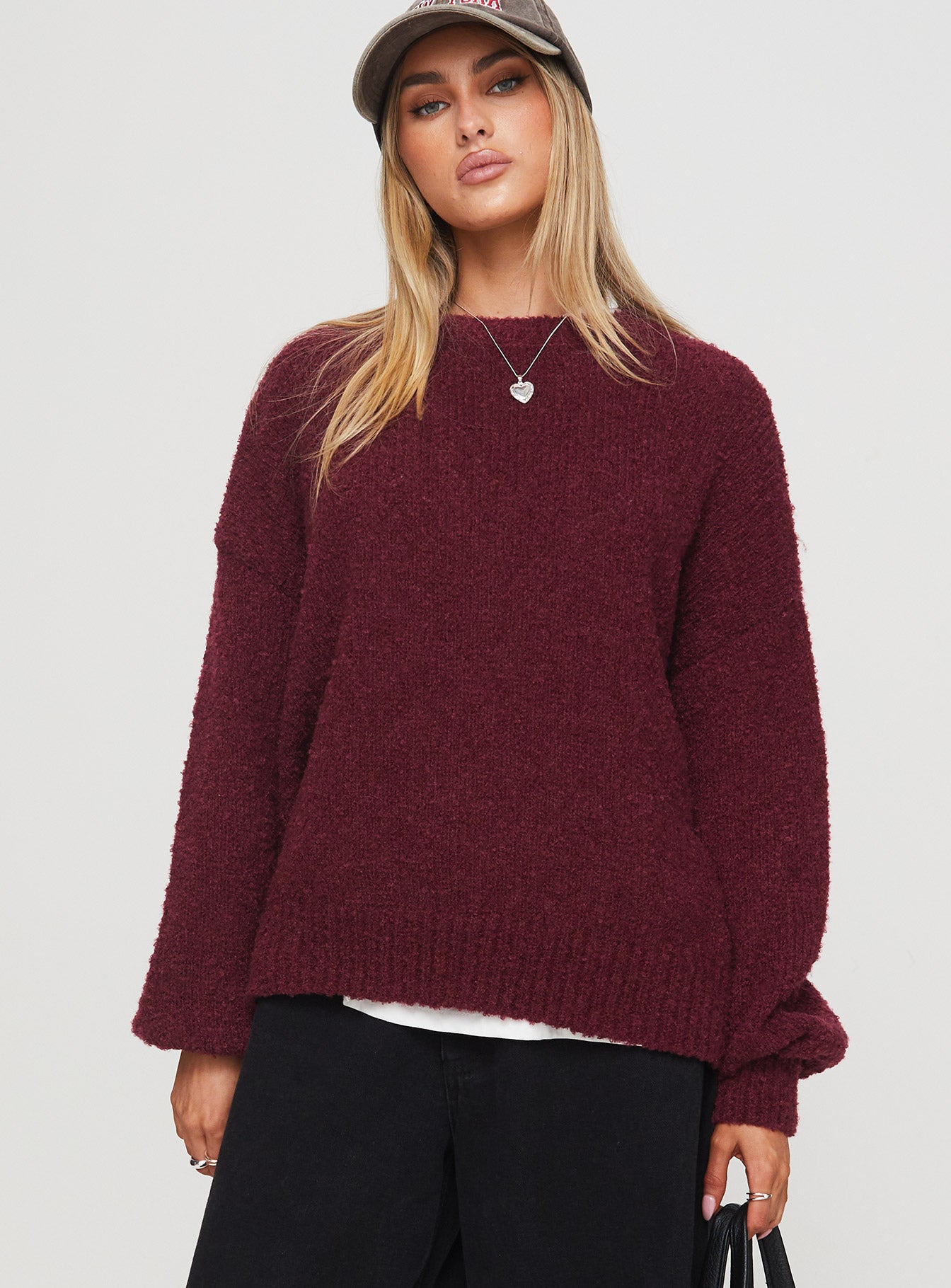 Niomie Knit Sweater Burgundy Cheap Store