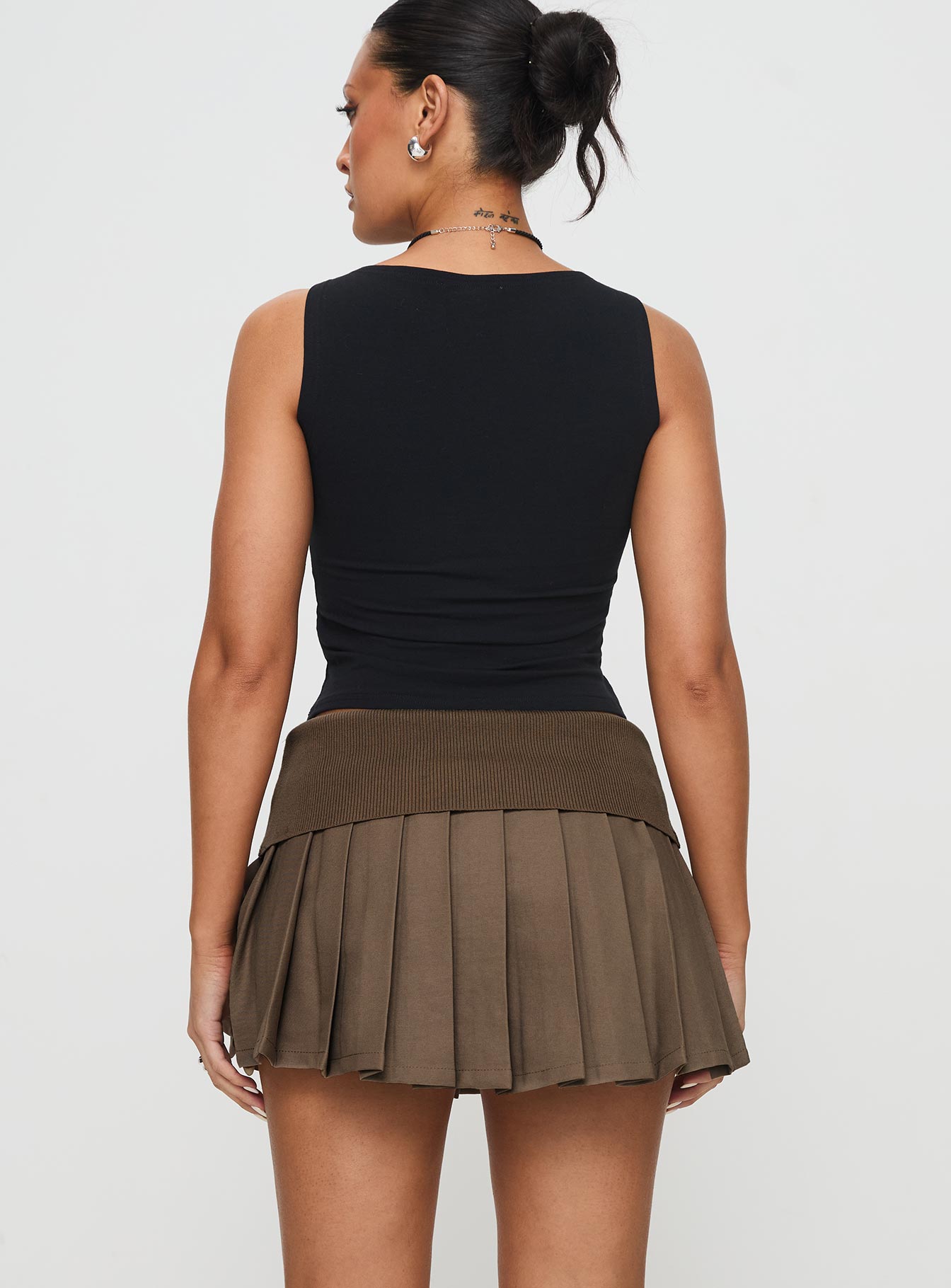 Fantasies Pleated Mini Skort Grey Sale Low Pice Fee Shipping