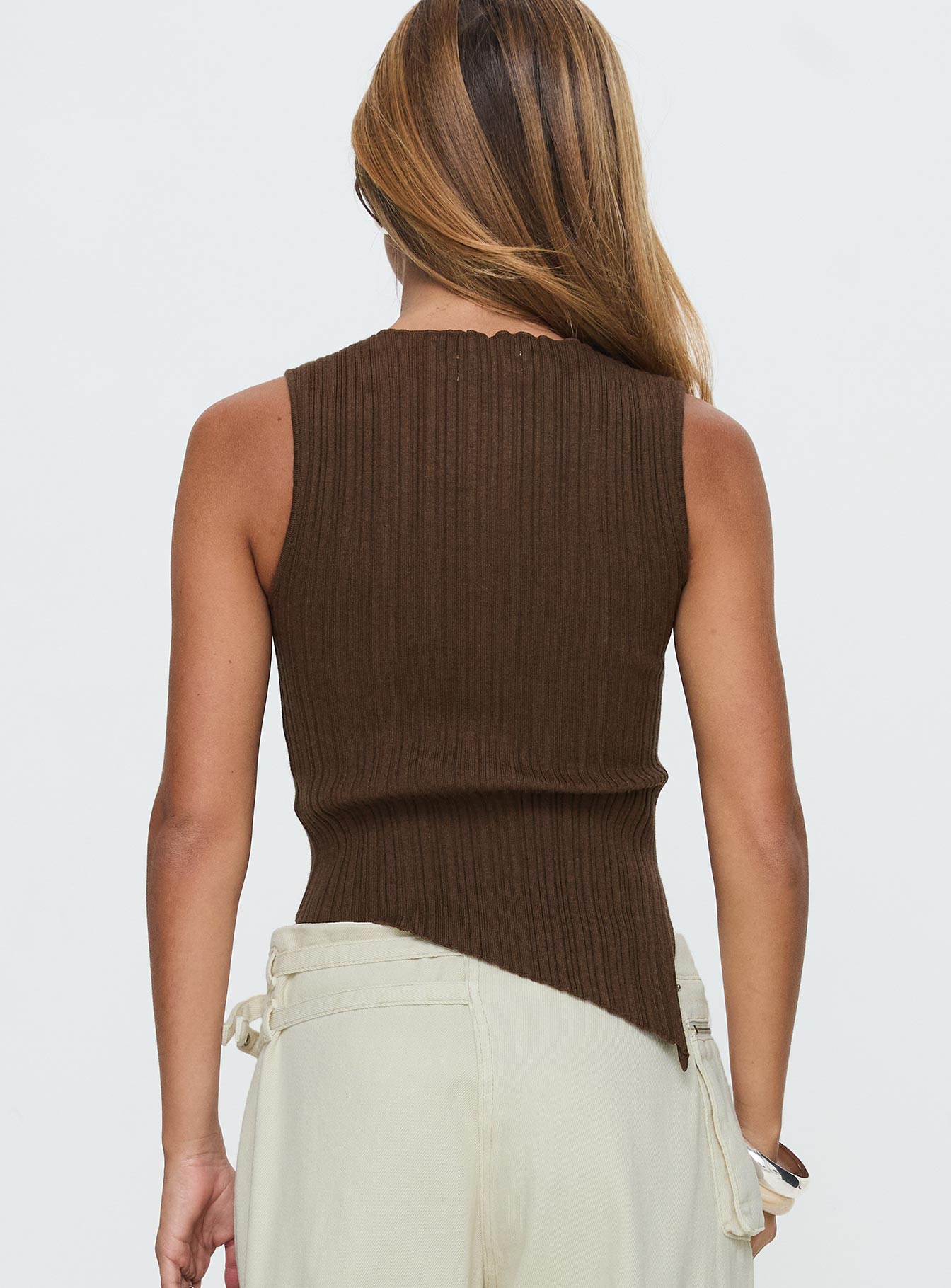 Realyze Cut Out Top Brown Cheap Sale Amazing Pice