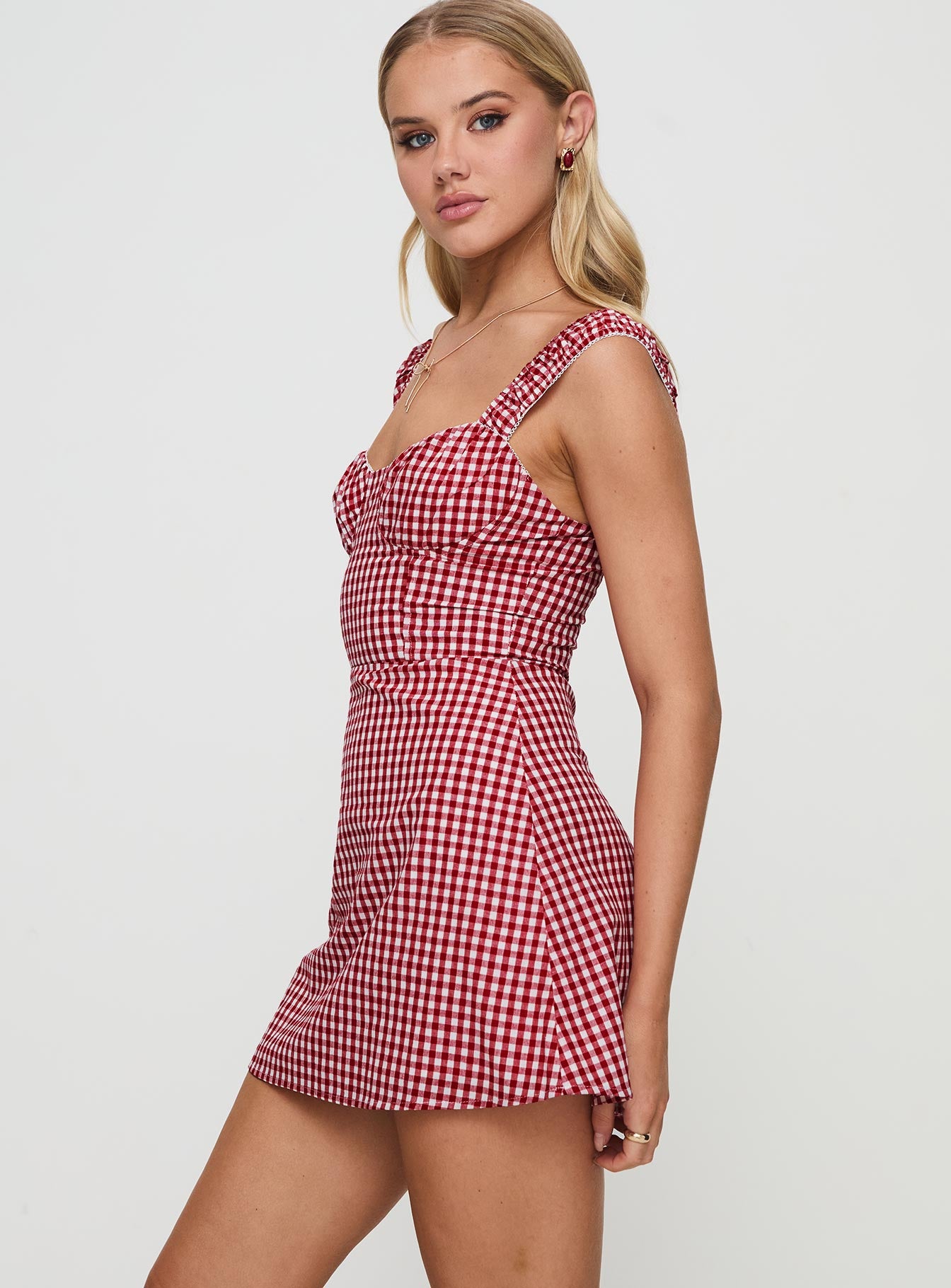 Faubert Mini Dress Red Gingham Nicekicks Online