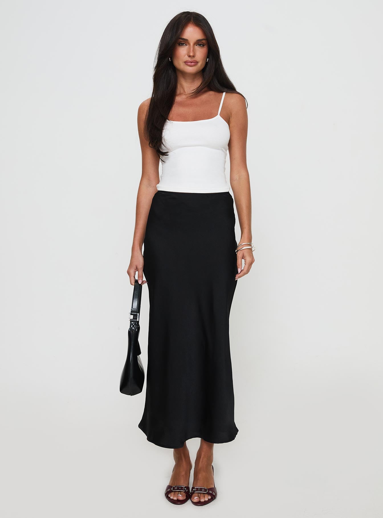 Haley Maxi Skirt Black Cheap Sale Manchester