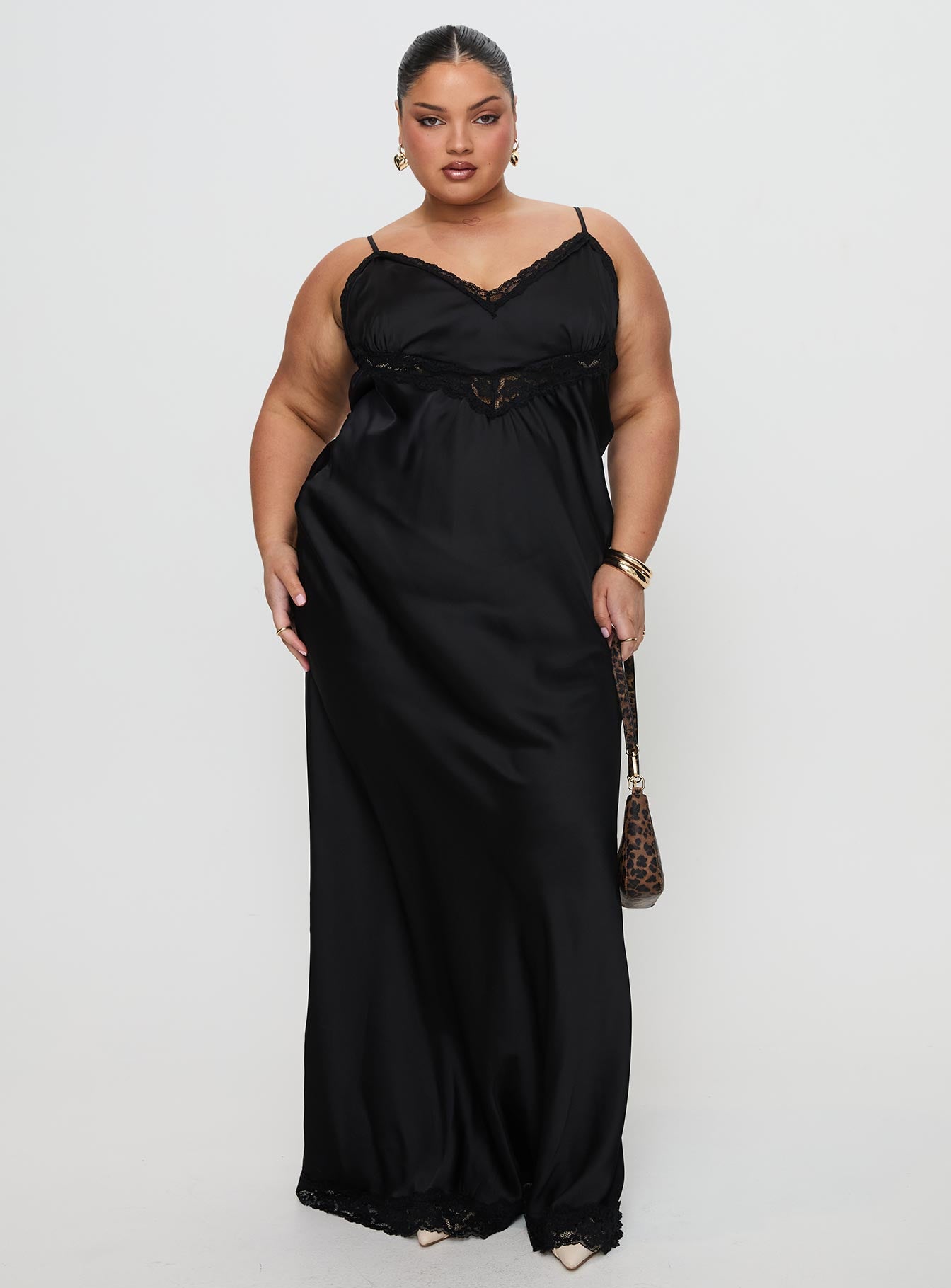Jorjette Lace Maxi Dress Black 2025 Cheap Pice