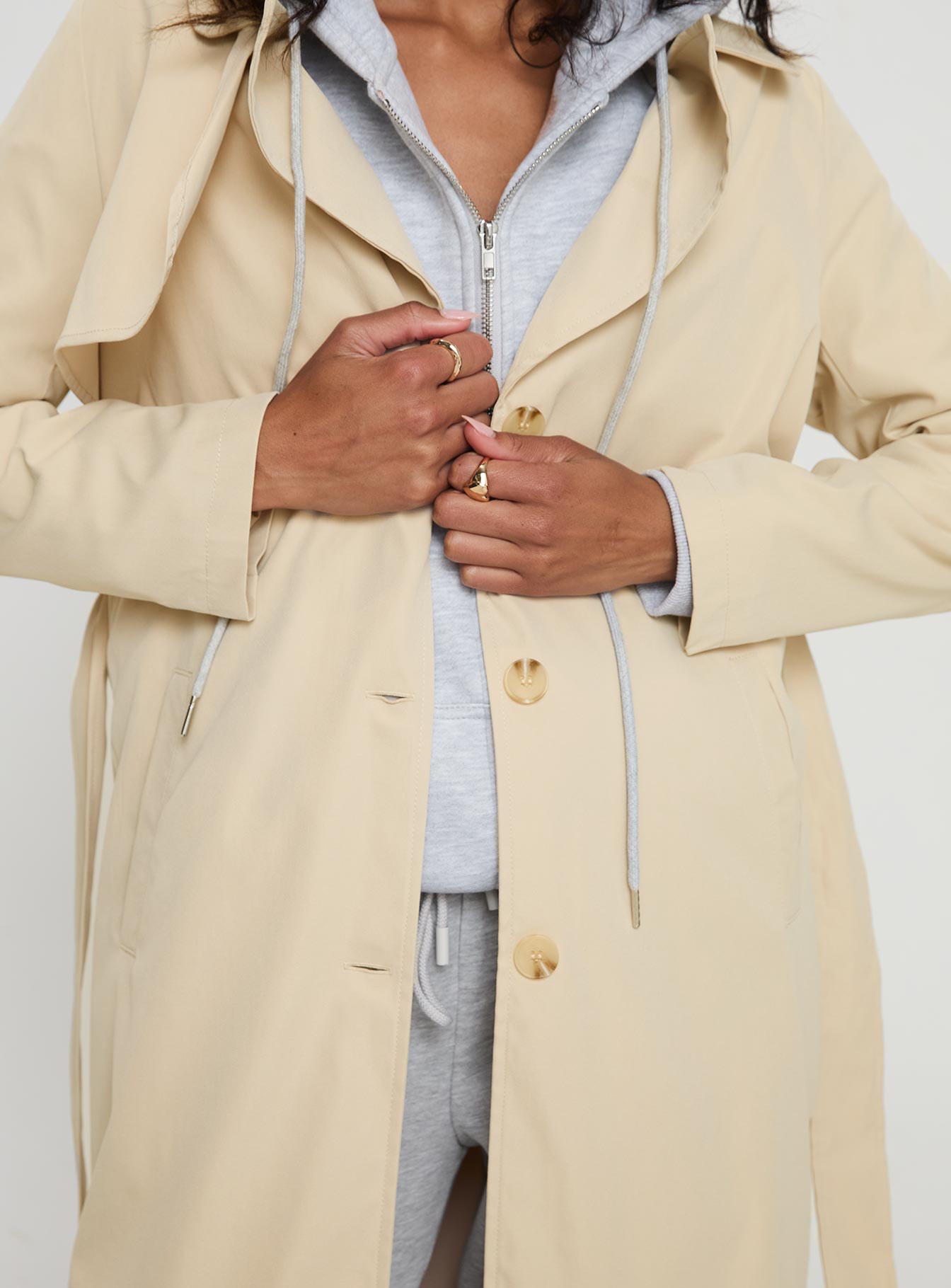 Haili Trench Coat Beige Sale For Nice