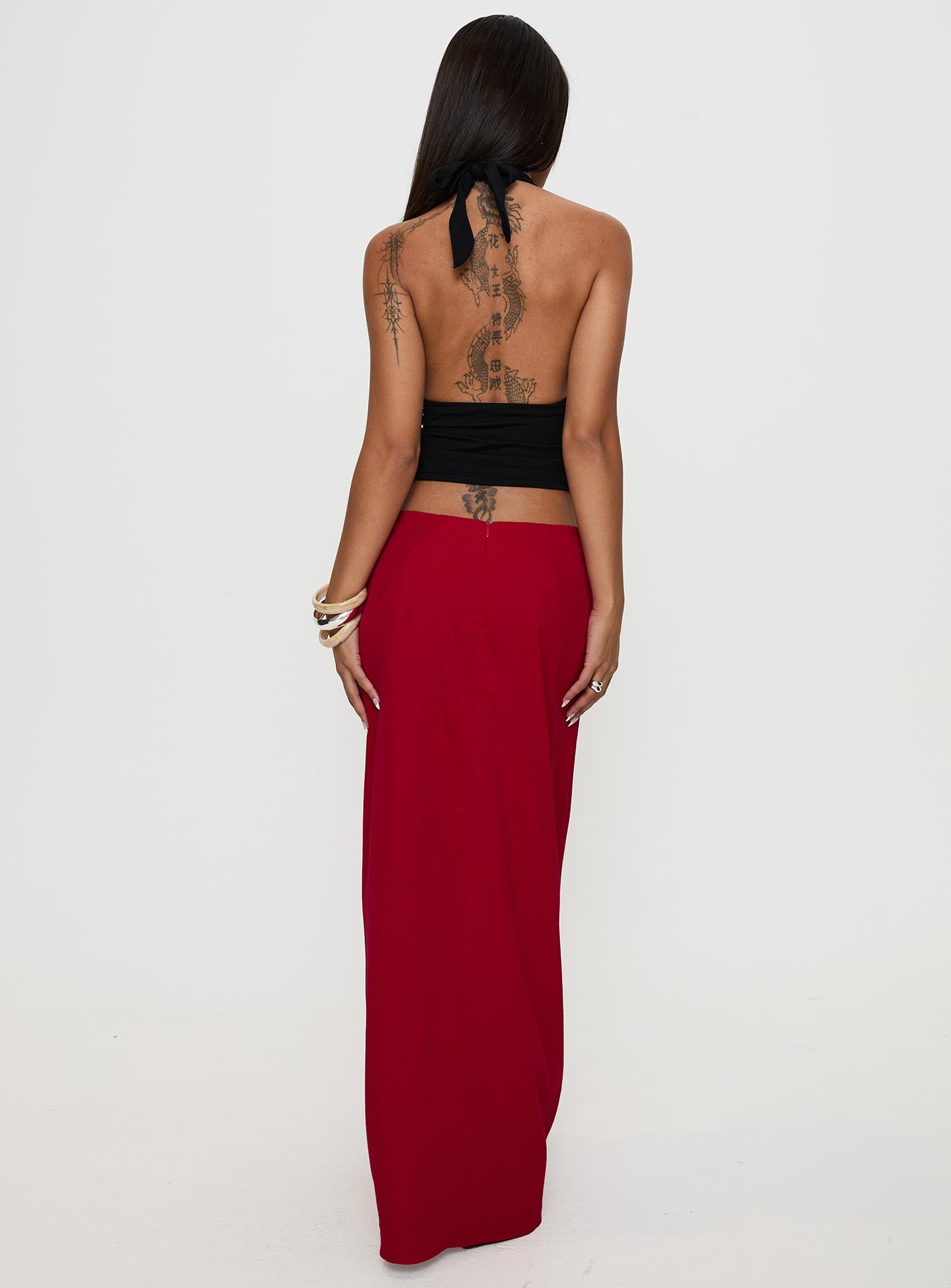 Devoted Maxi Skirt Red Cheap Websites