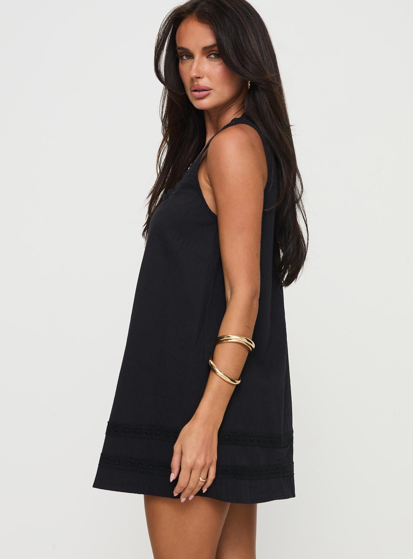 Alanah Mini Dress Black Clearance Best