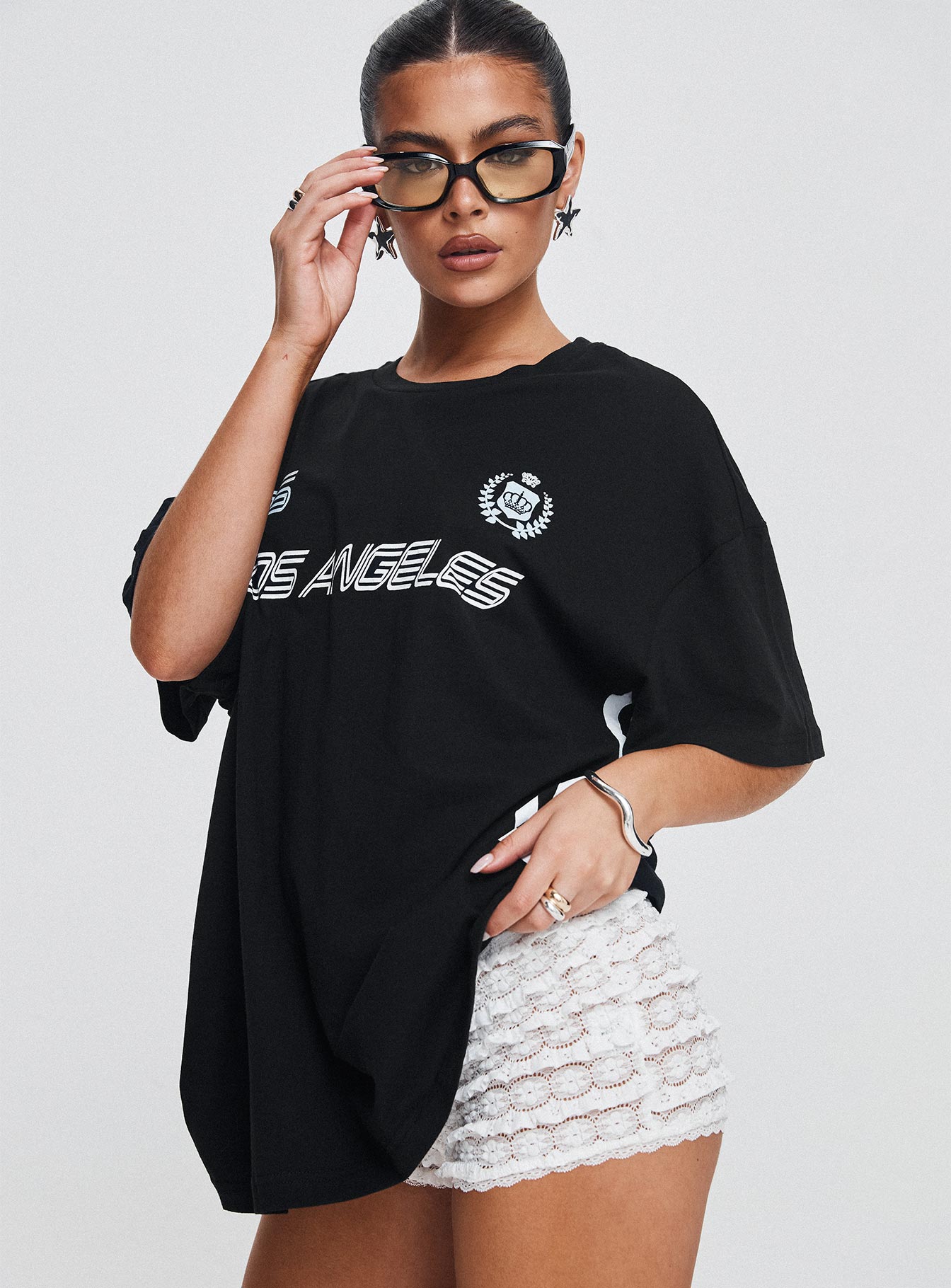 Goal La Oversized Tee Black For Nice