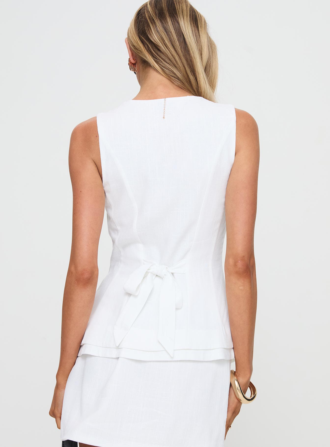 Springview Vest Top White Outlet Hot Sale