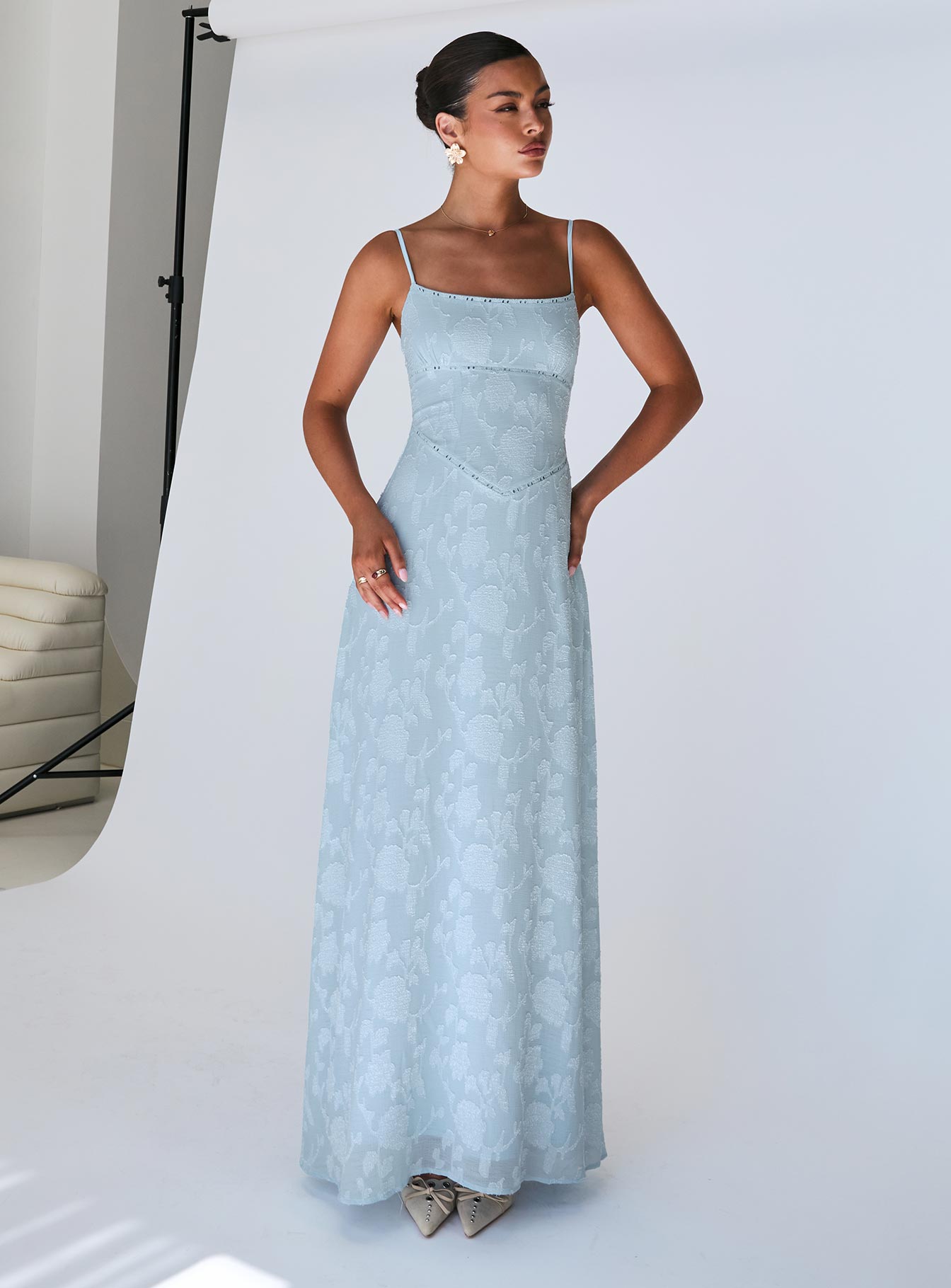 South Of France Maxi Dress Blue Extremely Cheap Online