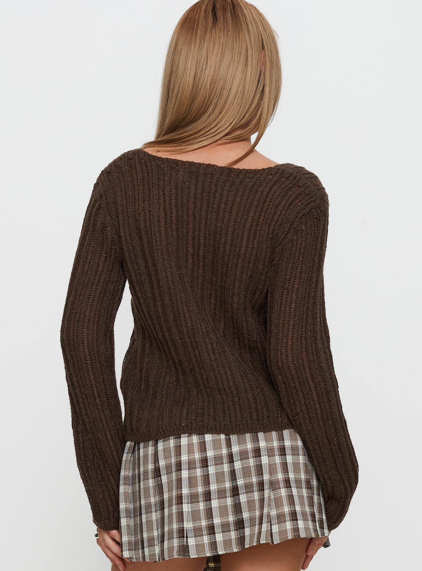 Lenker Knit Sweater Brown Visit Sale Online