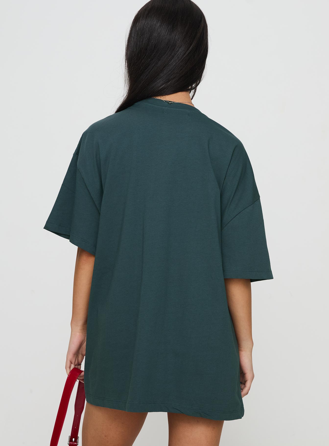 Sour Cherry Oversized Tee Moss Green Free Shipping For Sale