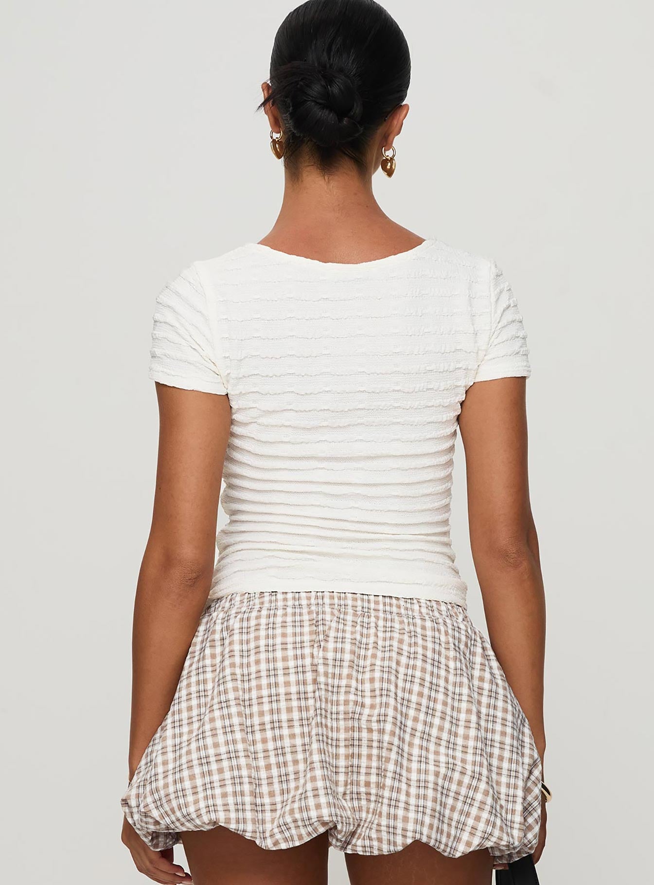 For The Better Textured Top White Discount 2025