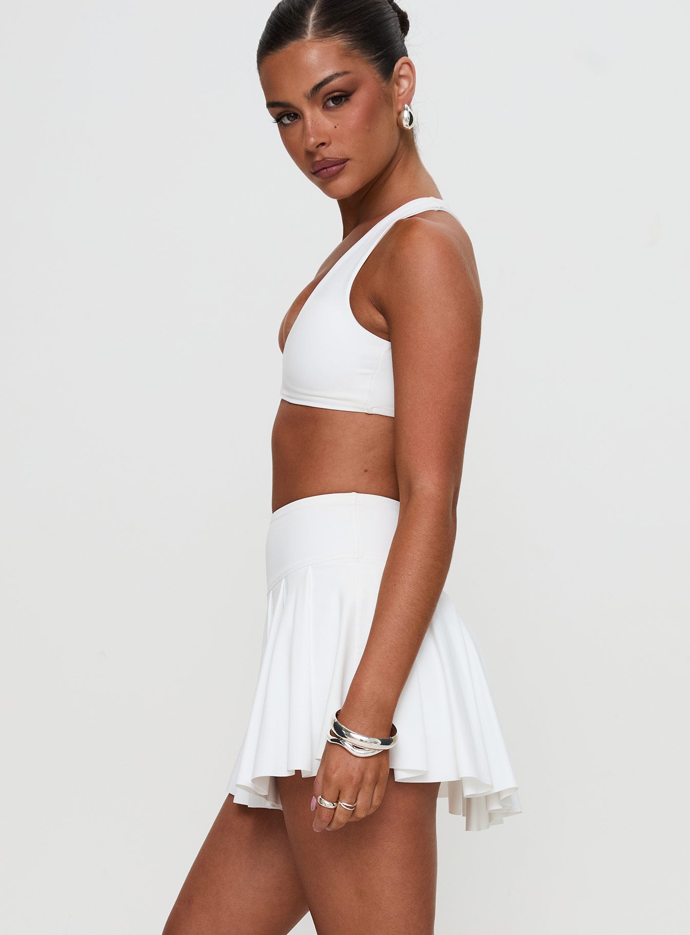 Dynamic Pleat Active Skort White Free Shipping Fake