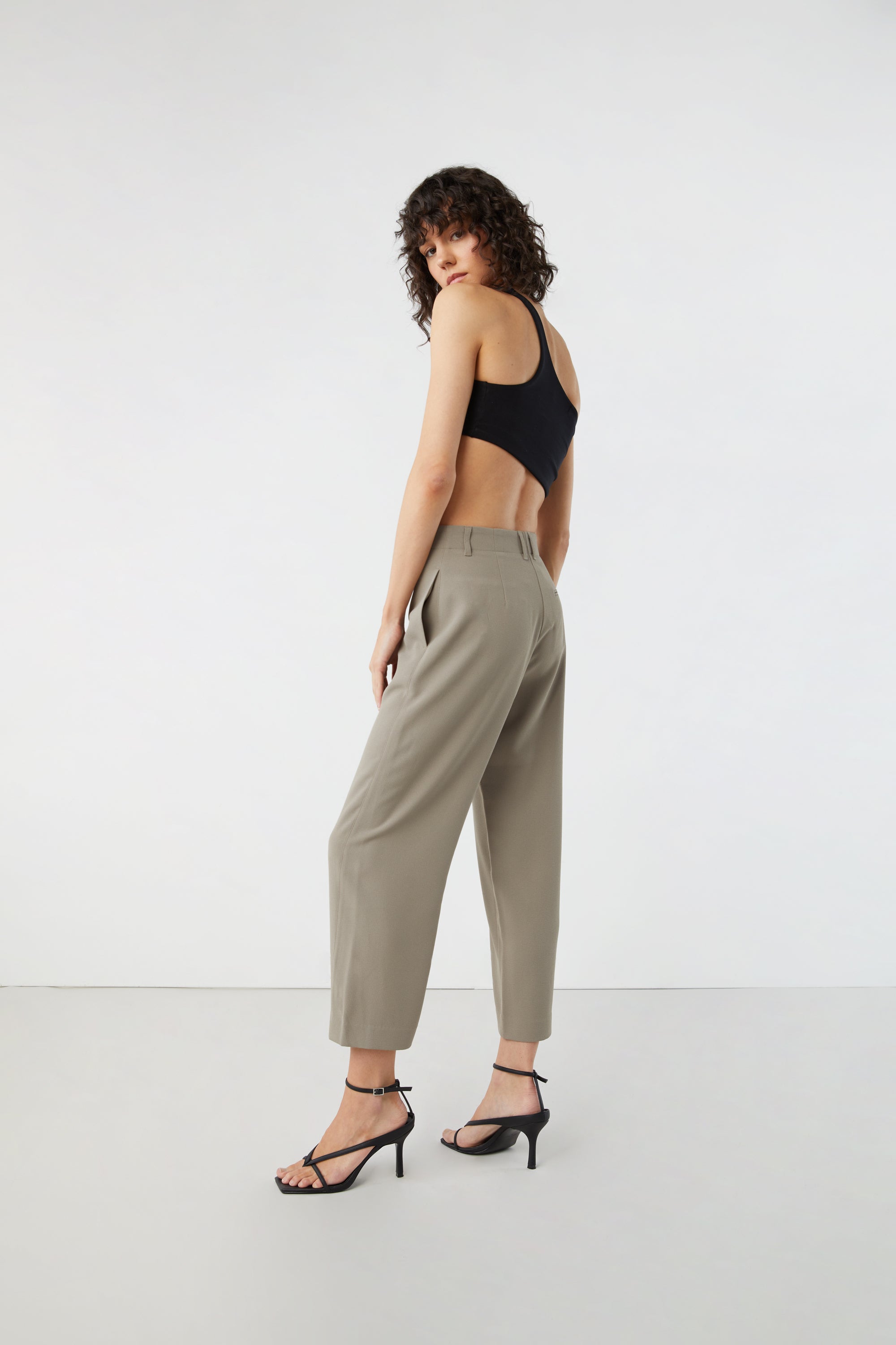 HIGH WAISTED CROPPED PANT Sale Sast