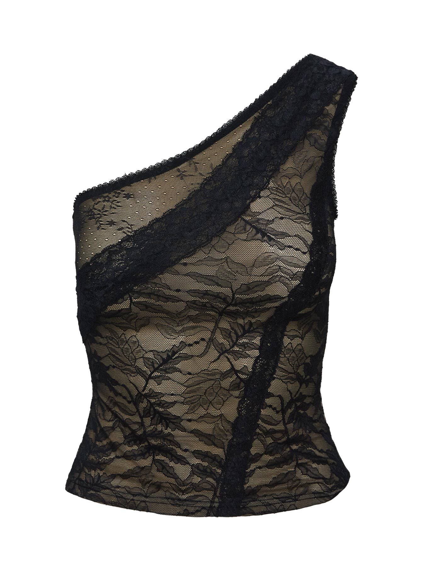 Bourgeois One Shoulder Lace Top Black Discount Get To Buy