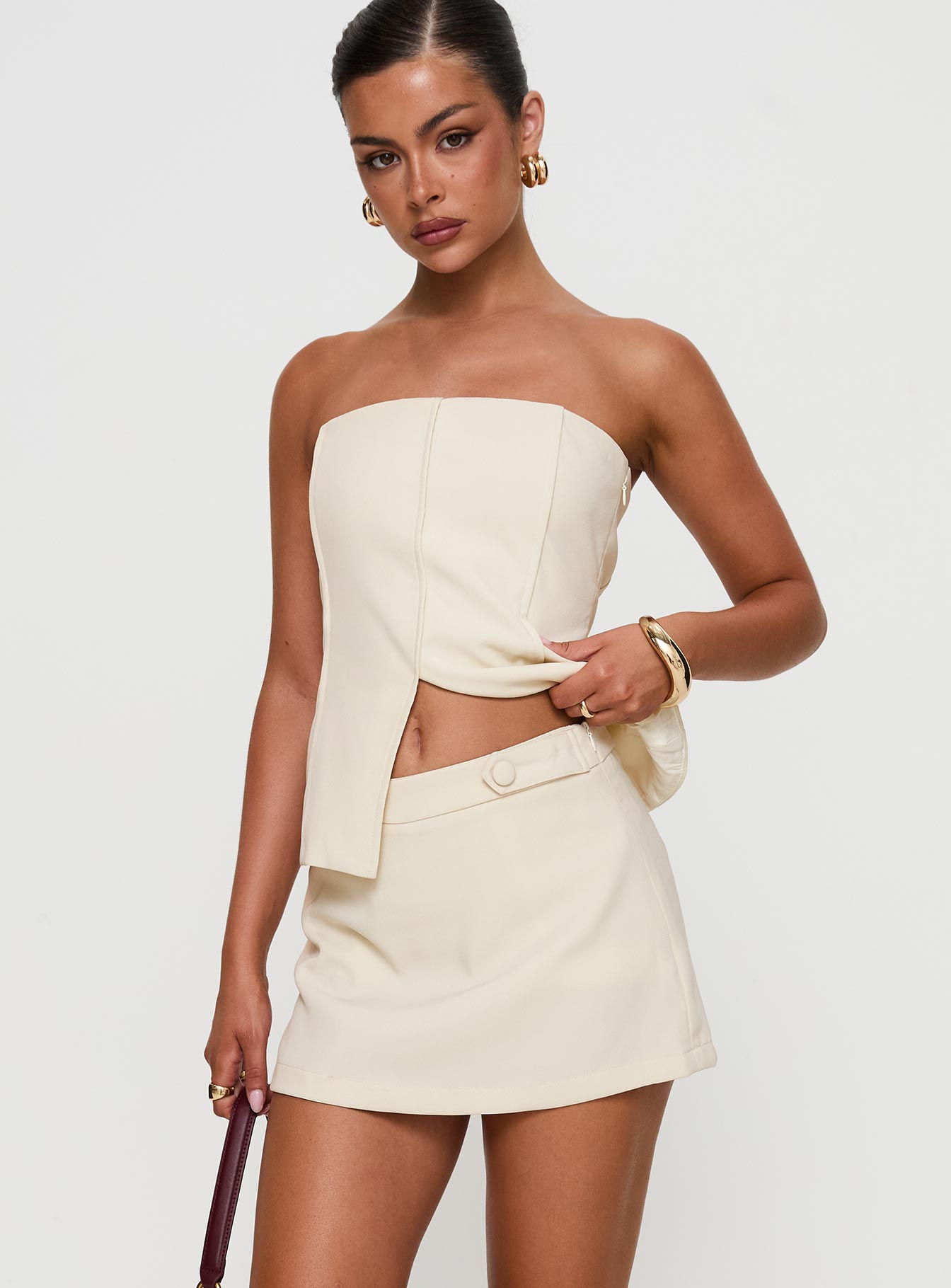 Full Disclosure Skort Cream Discount Fast Delivery