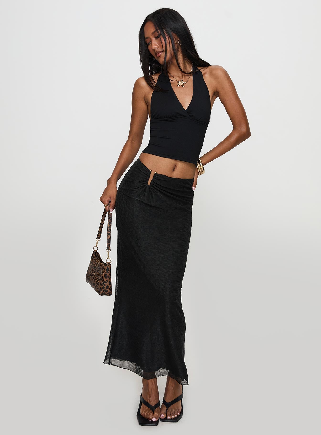 Satine Maxi Skirt Black High Quality Buy Online