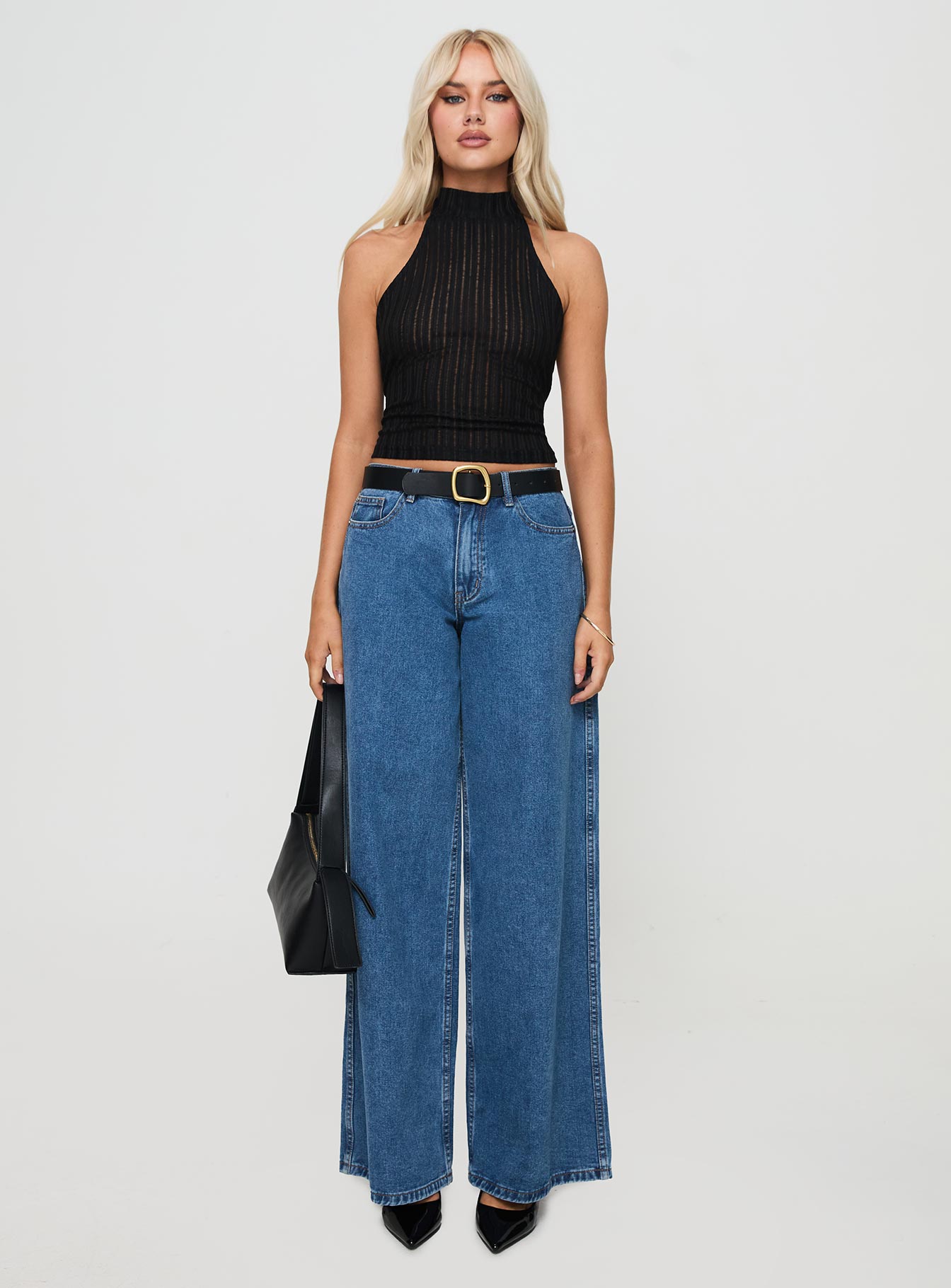 Zephria Sheer Halter Top Black Outlet Pay With Paypal