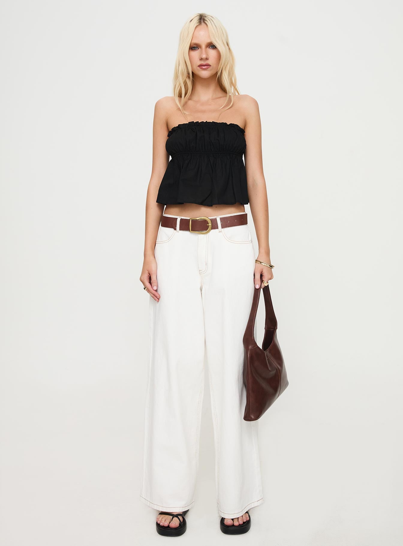 Sascia Strapless Top Black 2025 Newest Sale Online