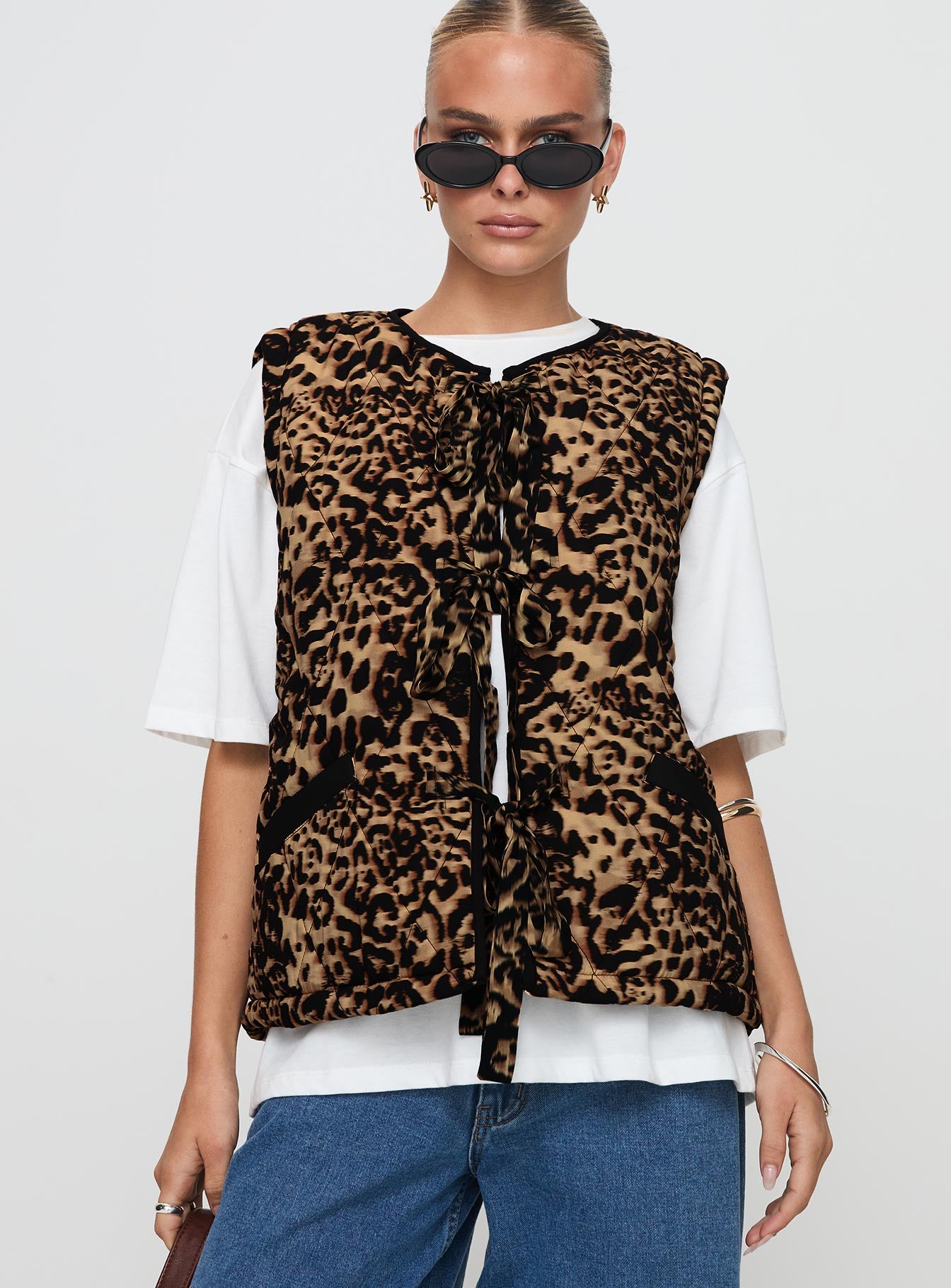 Samual Quilted Vest Leopard Buy Cheap Pice