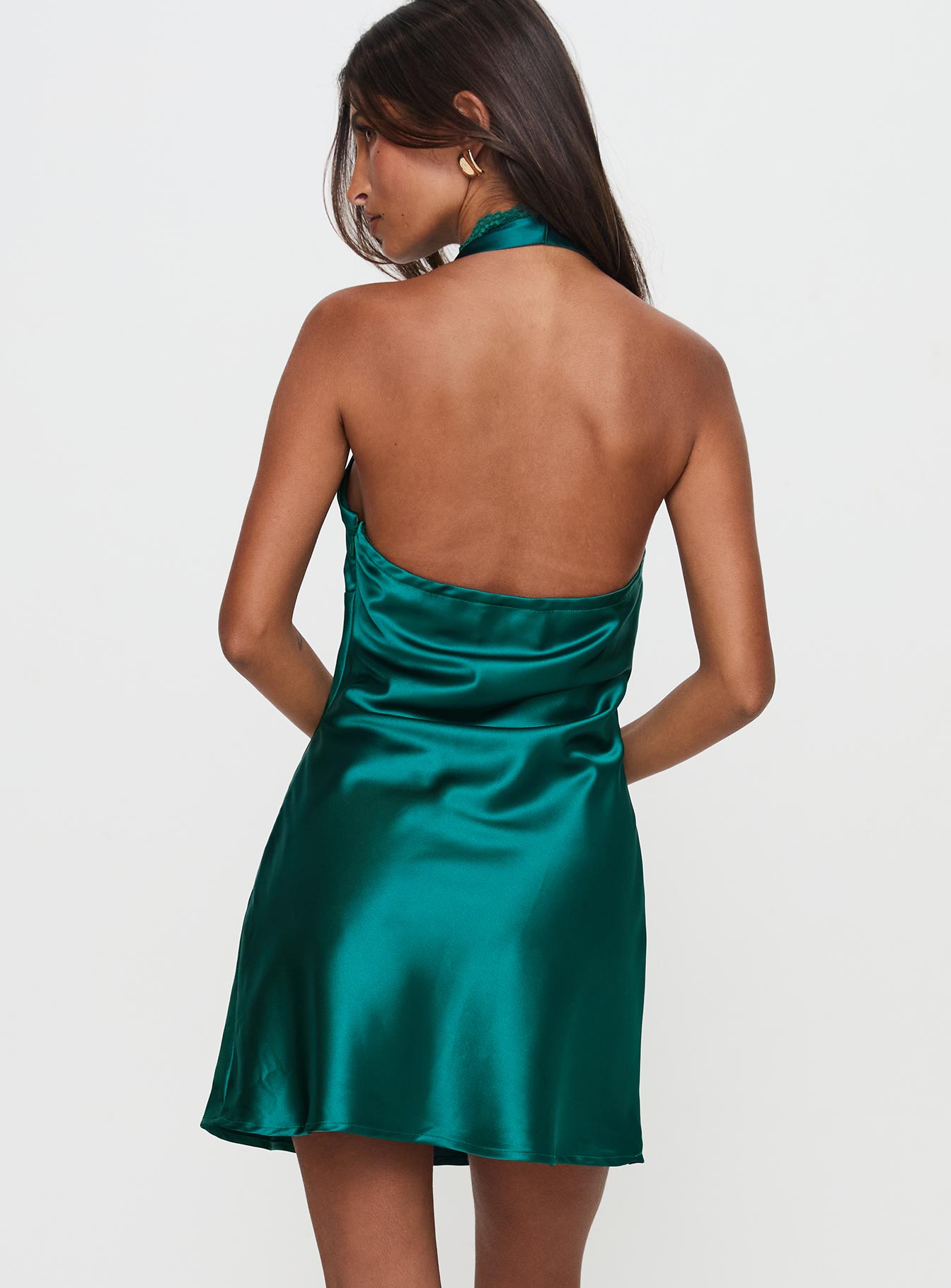 Yessenia Halter Mini Dress Green Cheap Online Store