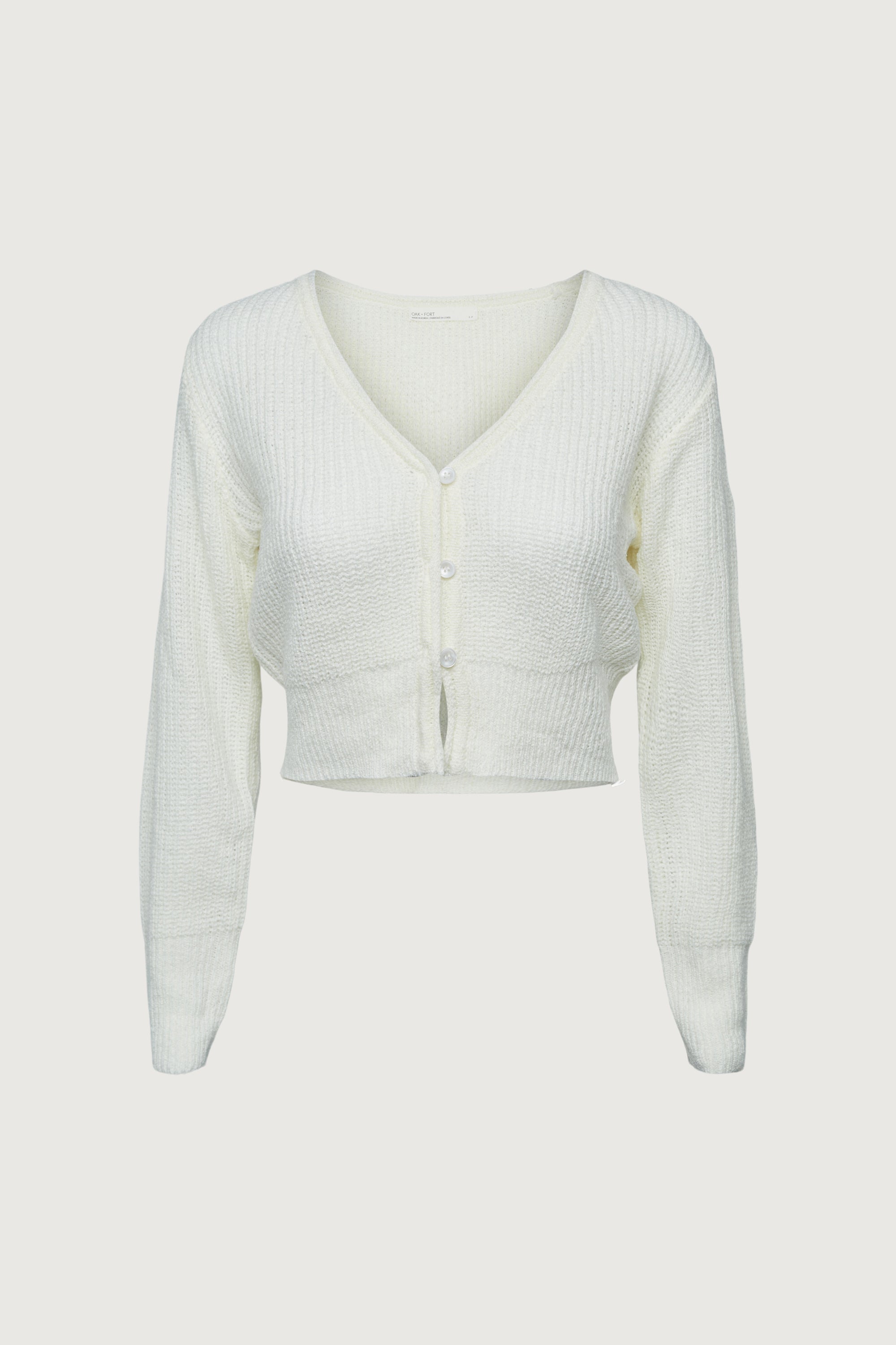 RIBBED BUTTON-FRONT CROPPED CARDIGAN Limited Edition