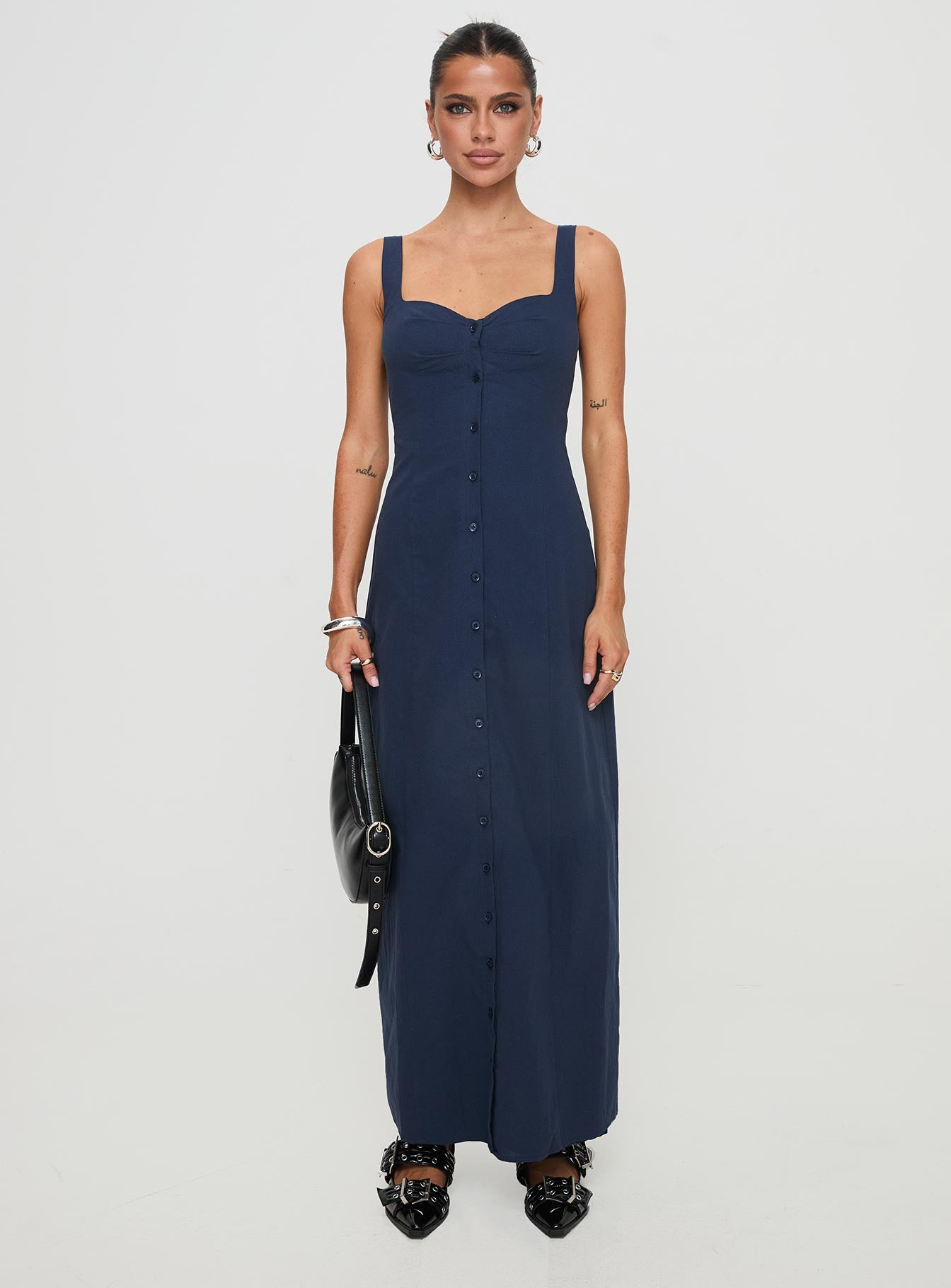 Vaugn Maxi Dress Navy Genuine For Sale