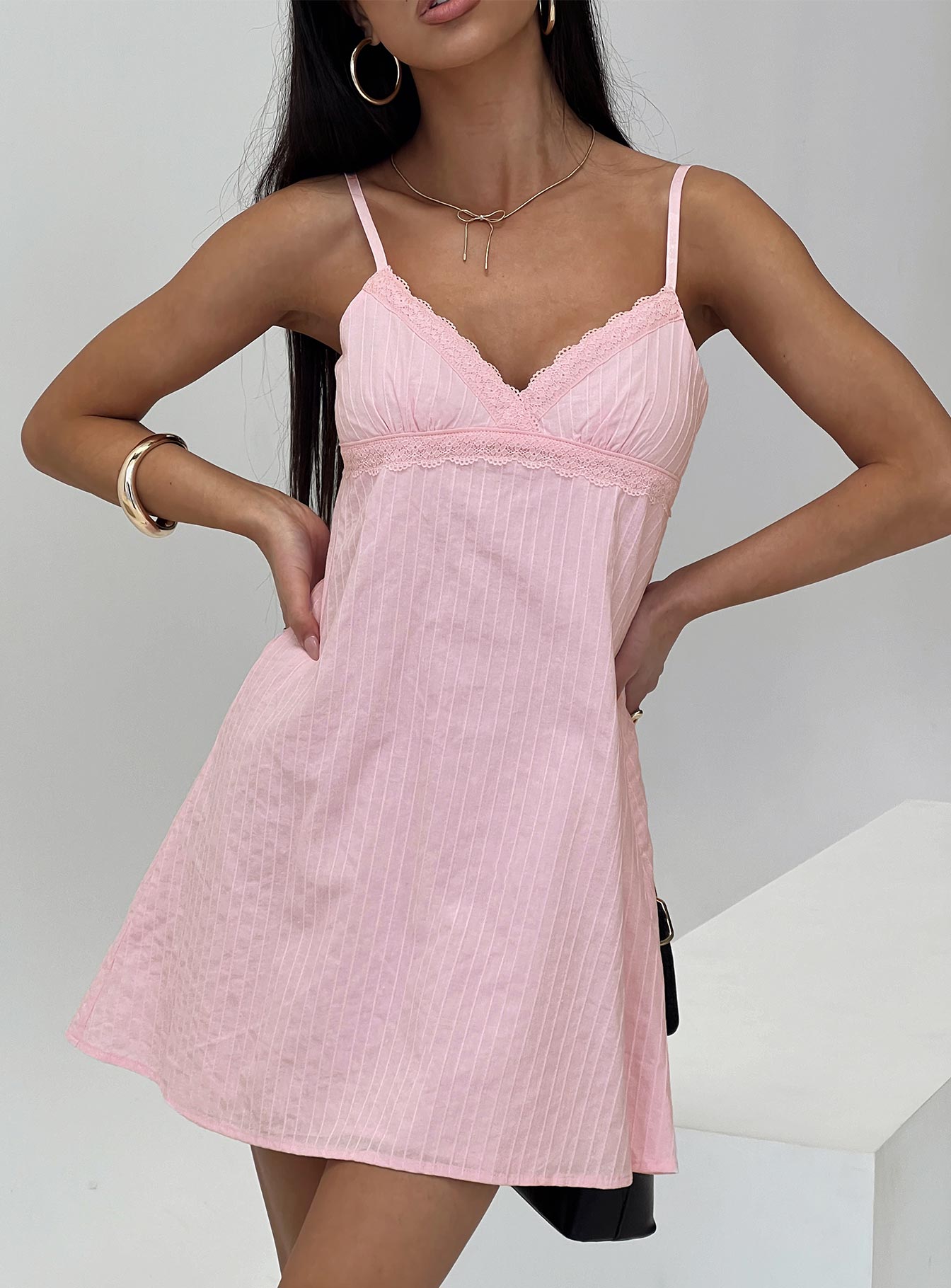 Lunya Mini Dress Pink Clearance Classic