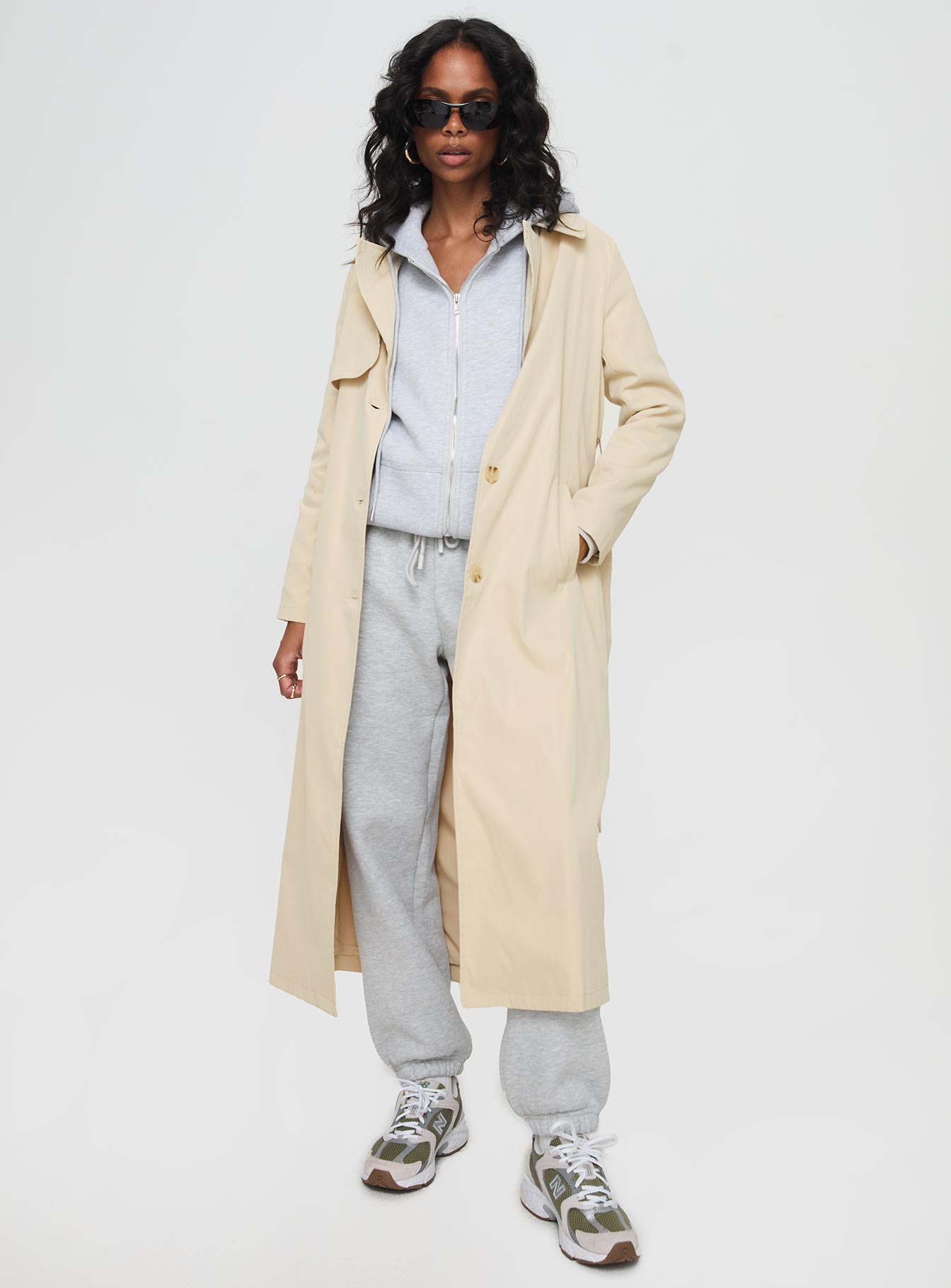 Haili Trench Coat Beige Sale For Nice