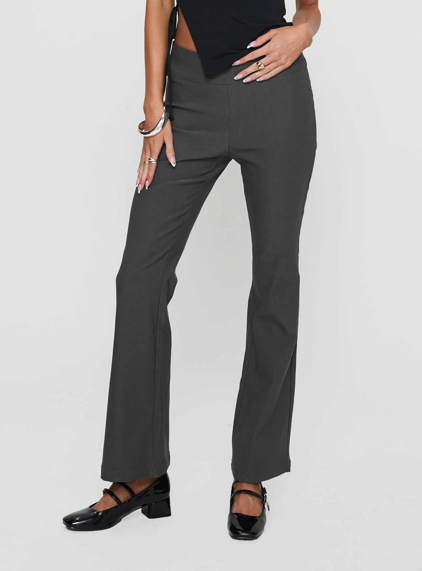 Everyday Flared Pants Slate Grey Discount Professional