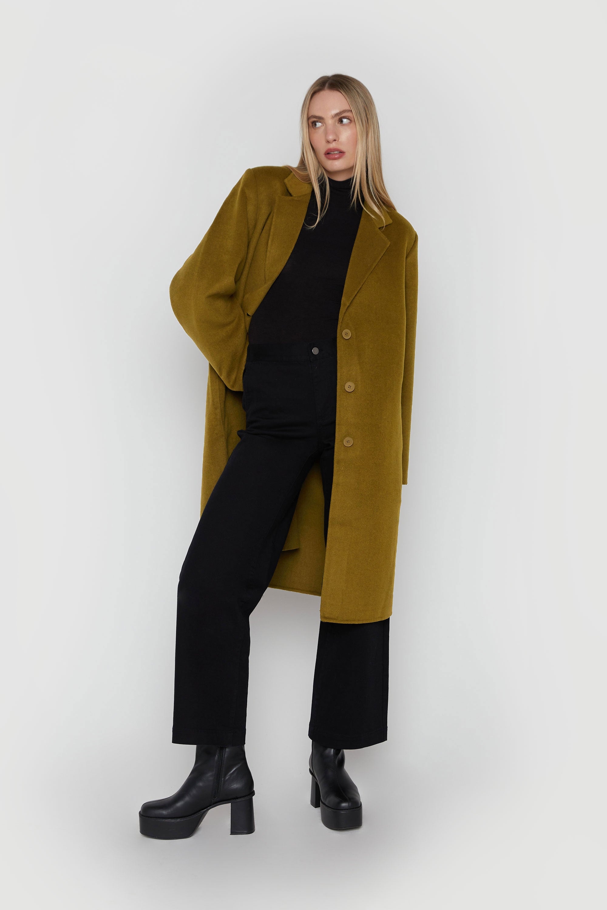 CLASSIC FIT WOOL BLEND COAT Clearance Affordable