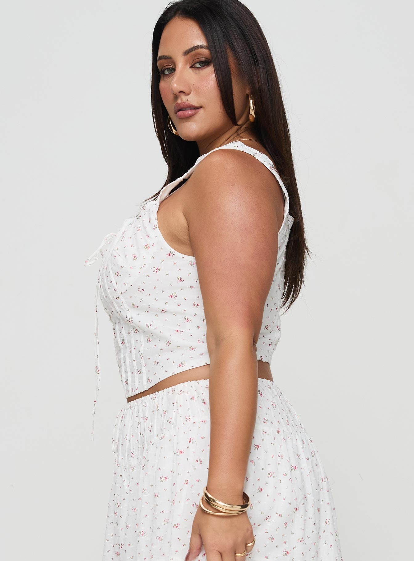 Traycie Corset Top White Curve Low Pice For Sale