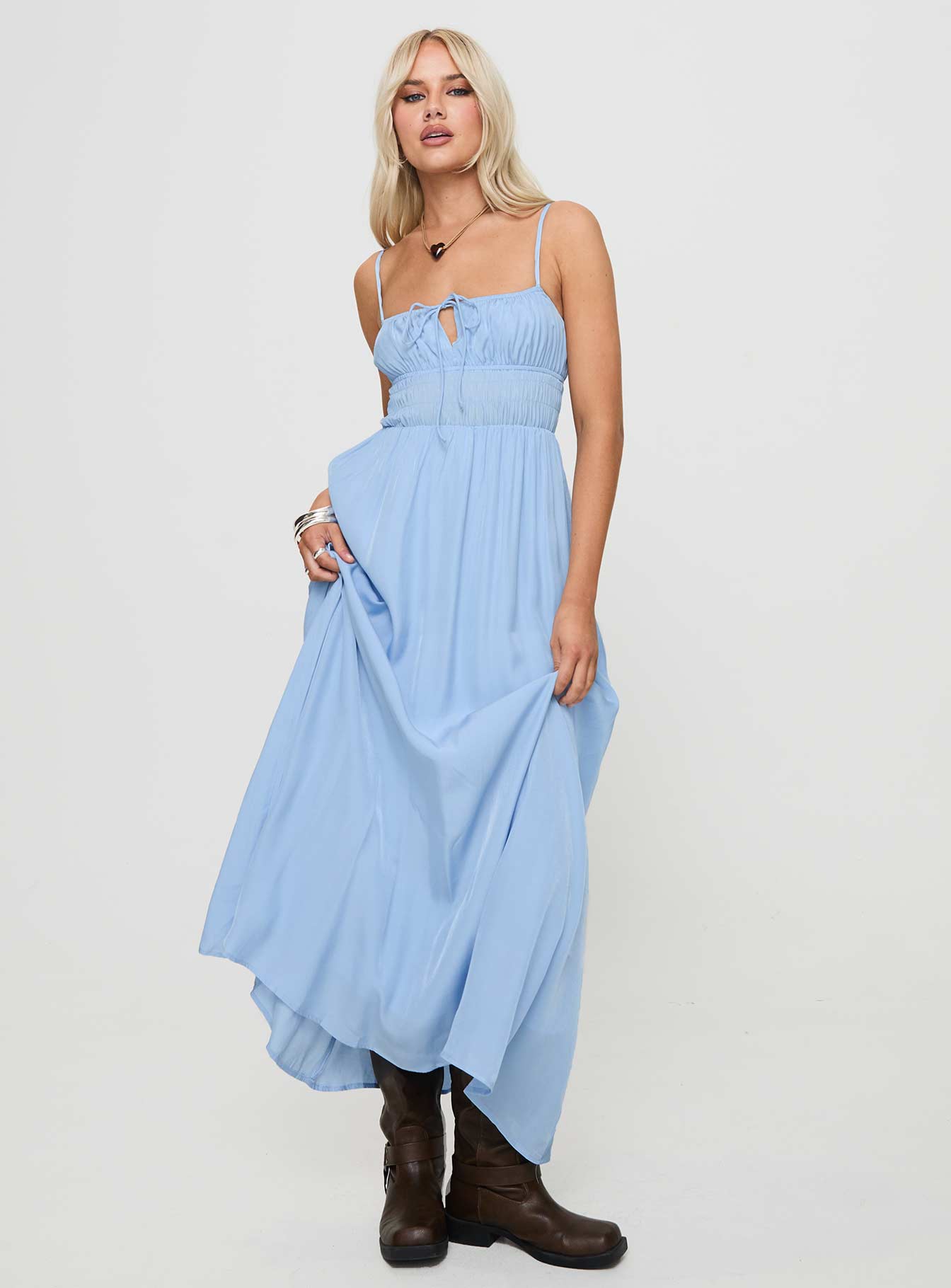 Jersie Maxi Dress Blue Buy Cheap Best Pices