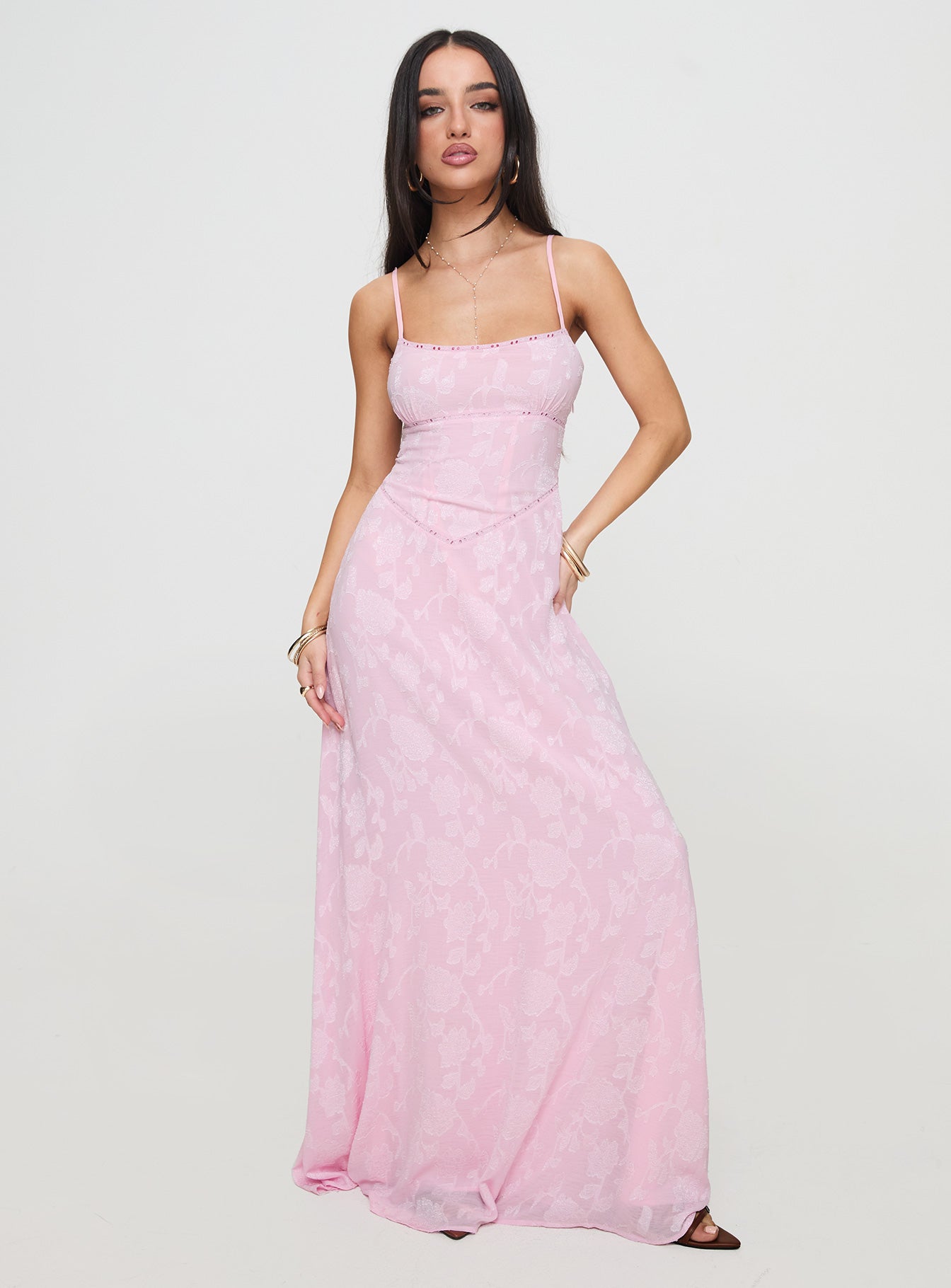 South Of France Maxi Dress Pink Free Shipping Looking For