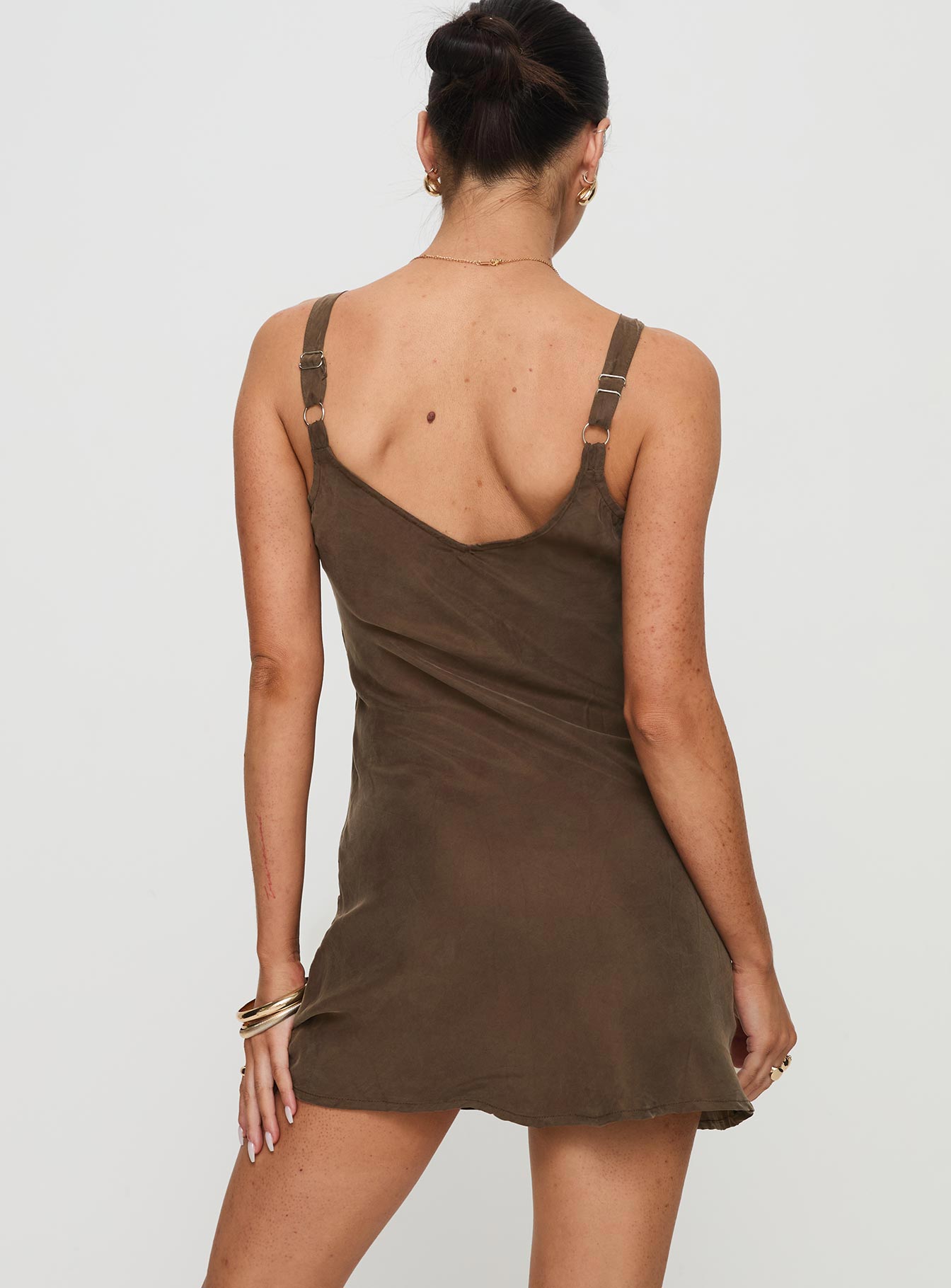 Laurette Mini Dress Brown Clearance Marketable
