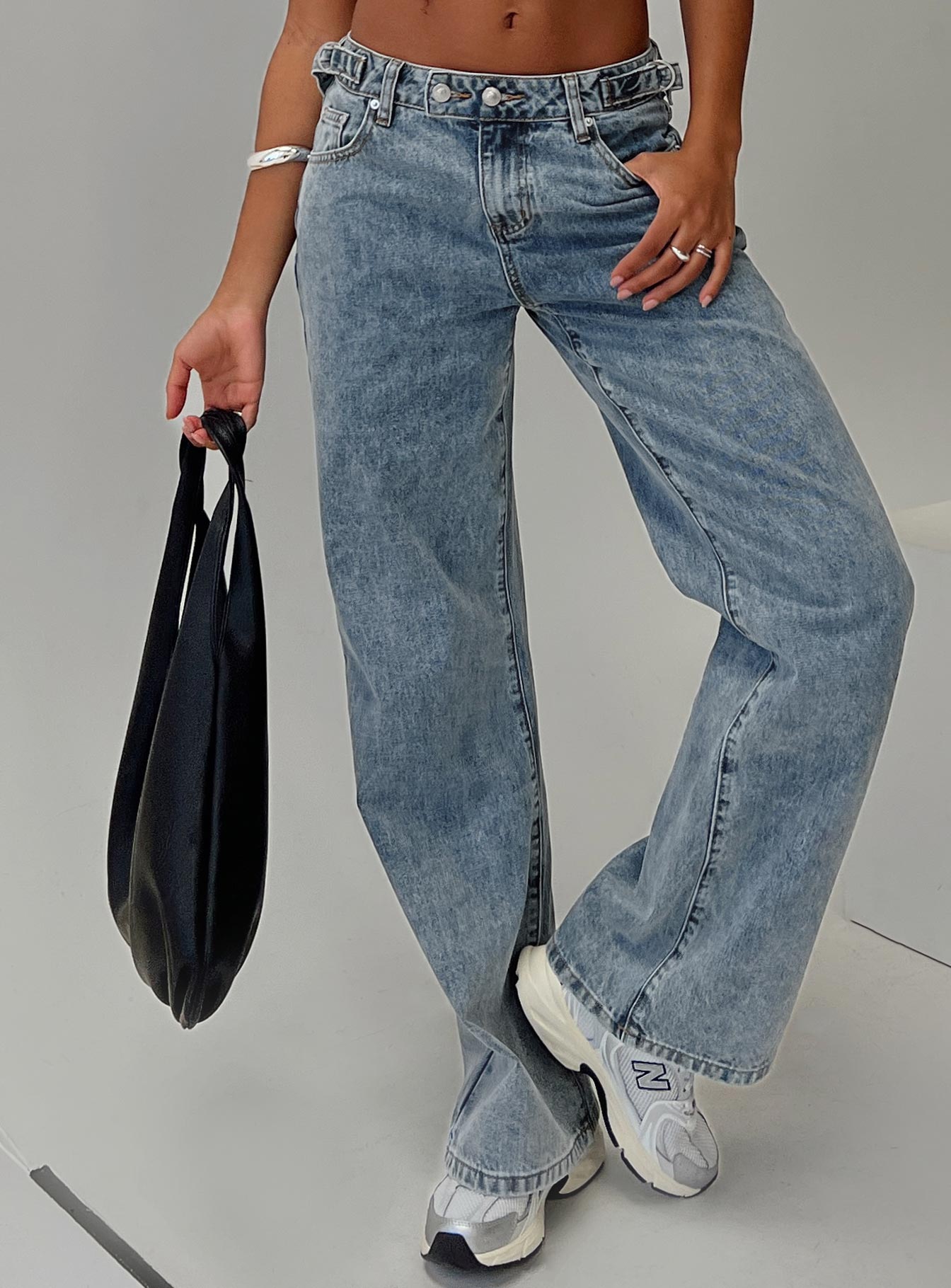 Sidle Low Rise Jeans Light Wash Cheap Sale View