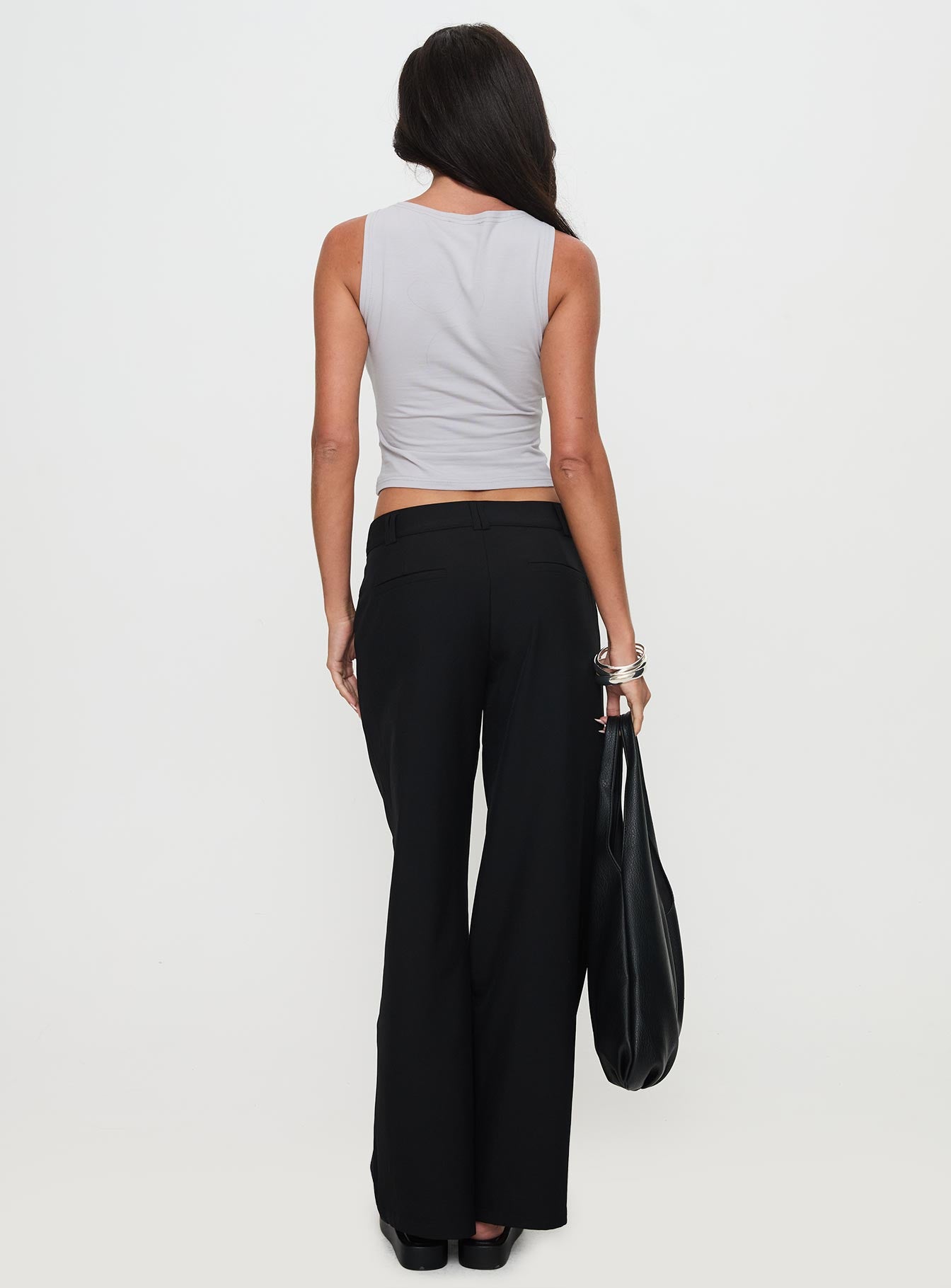 Sallon Low Rise Pants Black Grey Outlet Store Online