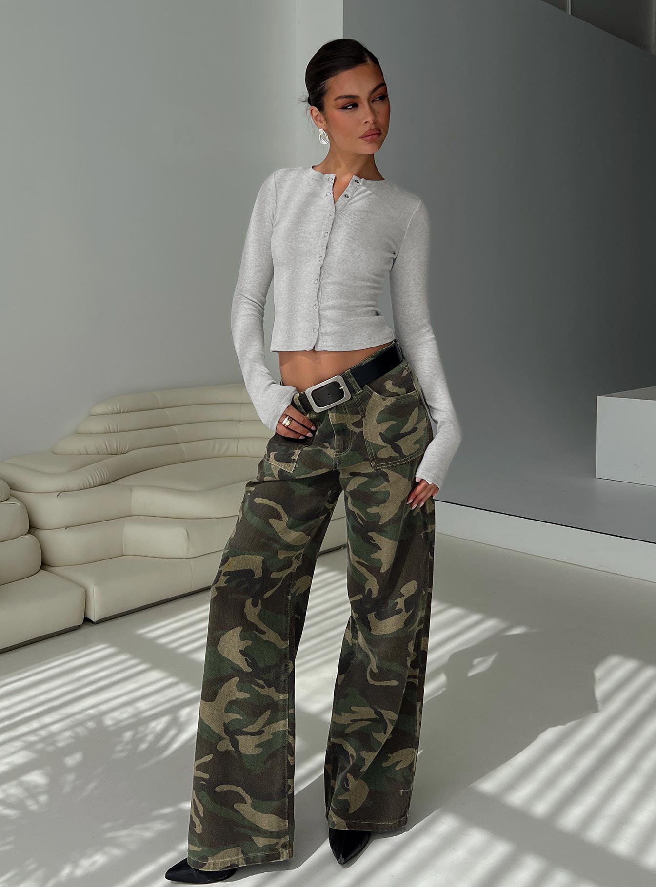 Briony Jeans Camouflage Cheap Factory Outlet