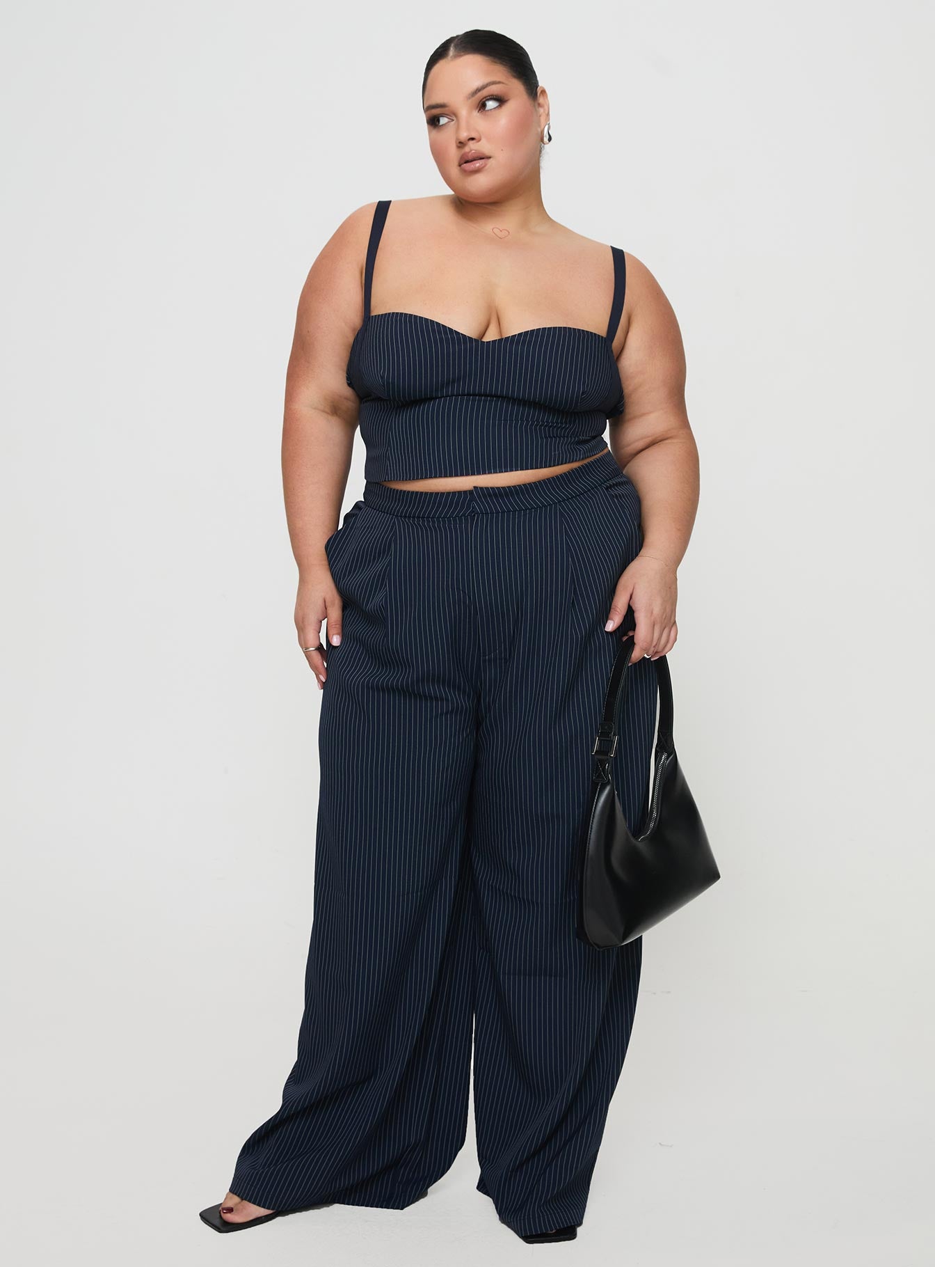 Briana Set Navy Pinstripe Curve Where To Buy