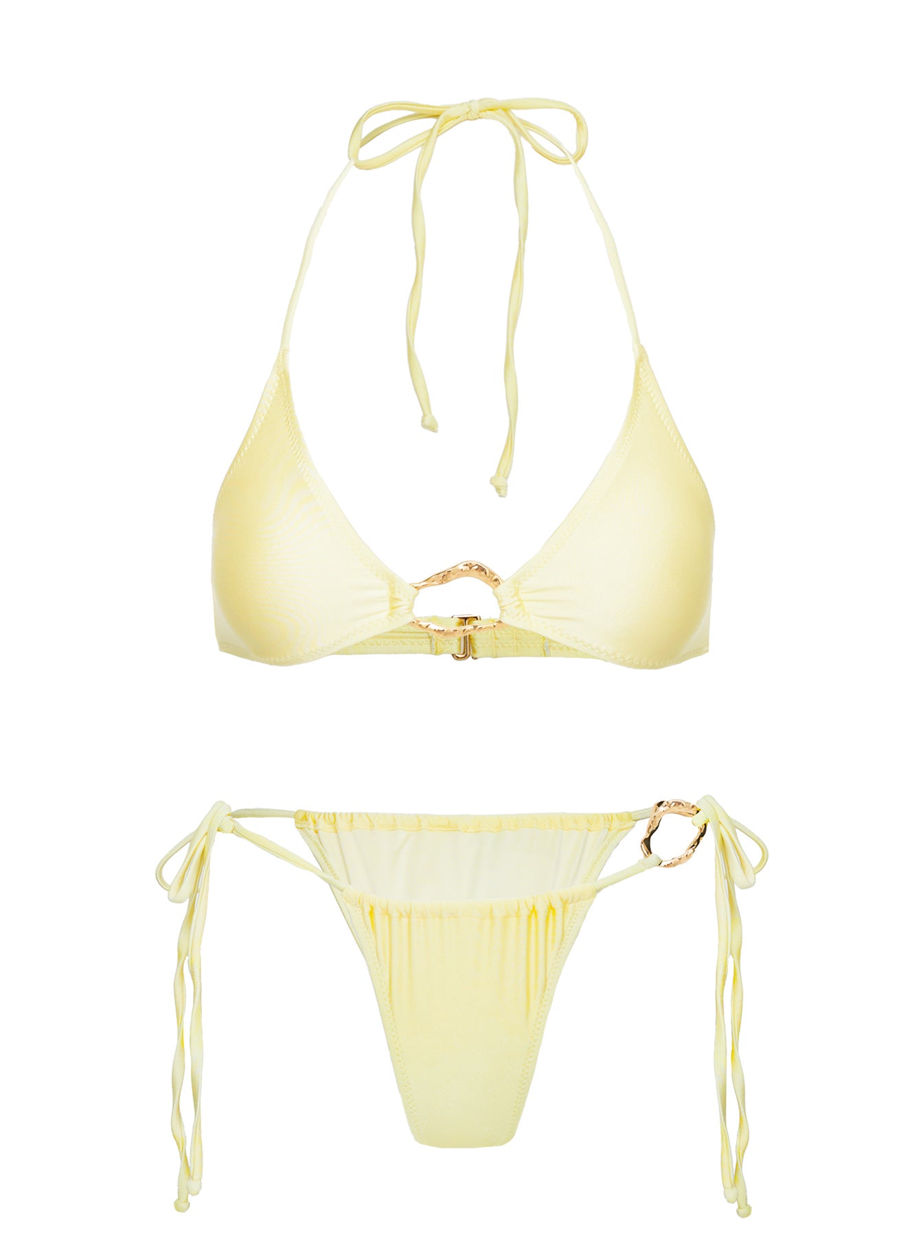 Nautilus Triangle Bikini Top Yellow Discount Many Kinds Of