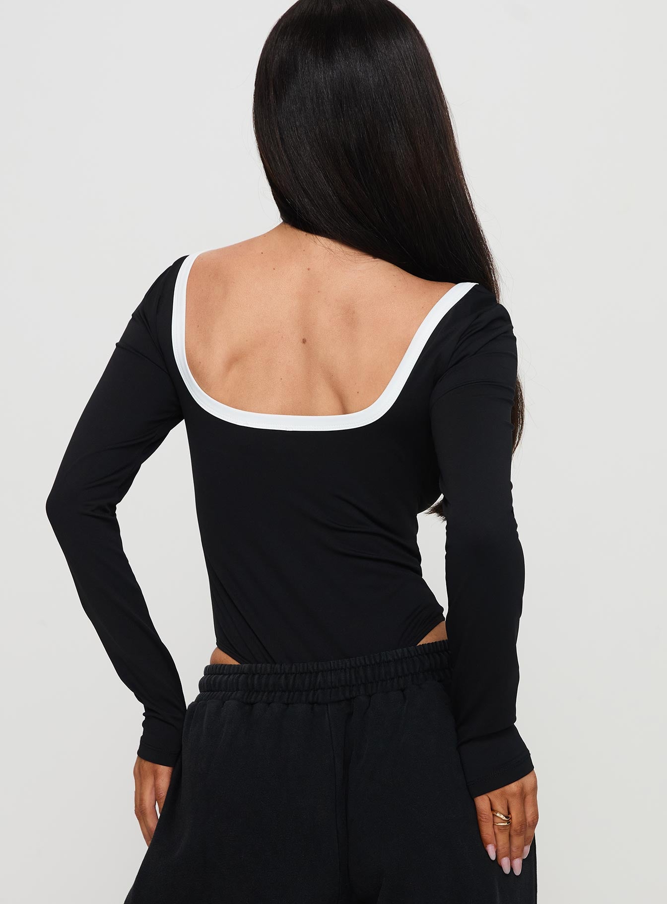 Ender Contrast Trim Bodysuit Black Great Deals Sale Online