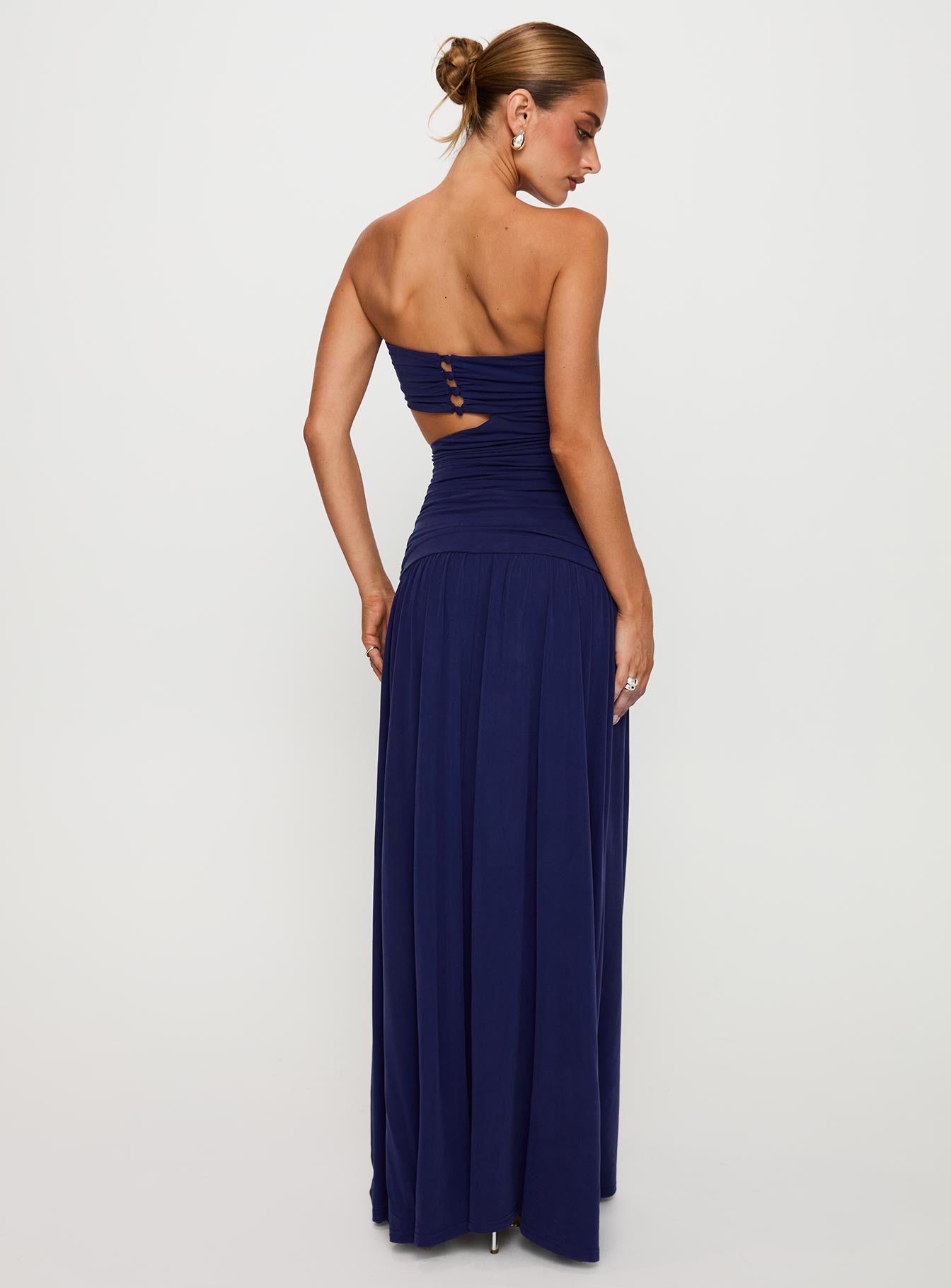 Grandeur Strapless Maxi Dress Navy Sale Wholesale Pice