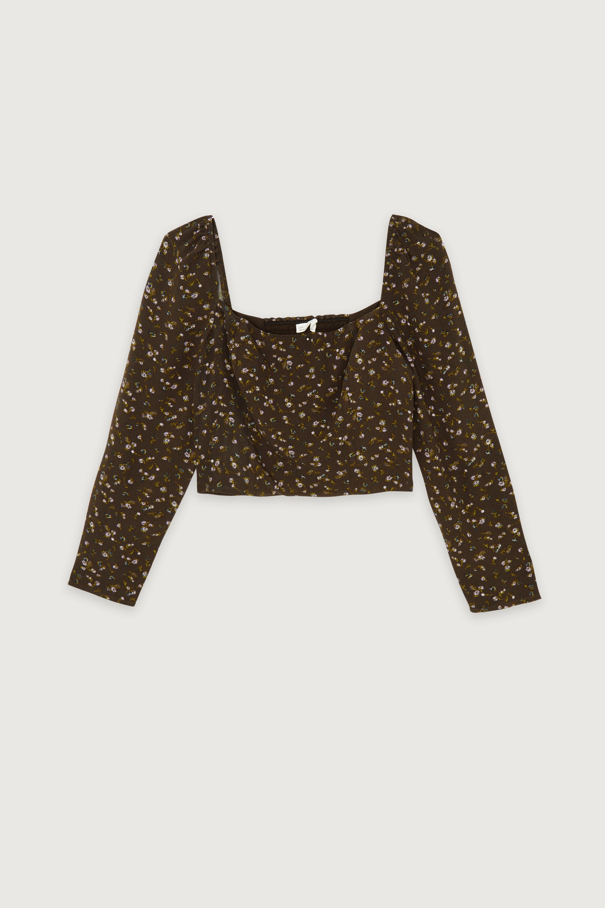 FLORAL SQUARE NECK BLOUSE Cheap Sale Popular