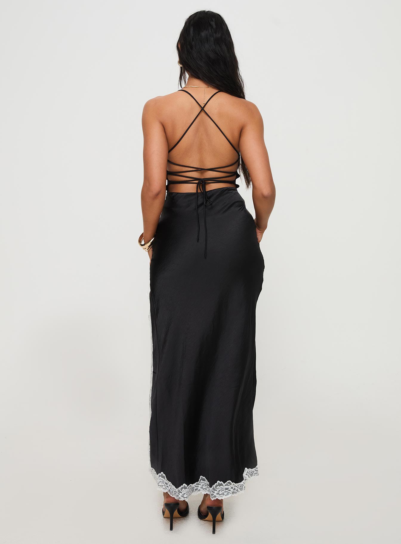 Elwen Lace Maxi Dress Black Cheap Sale Looking For