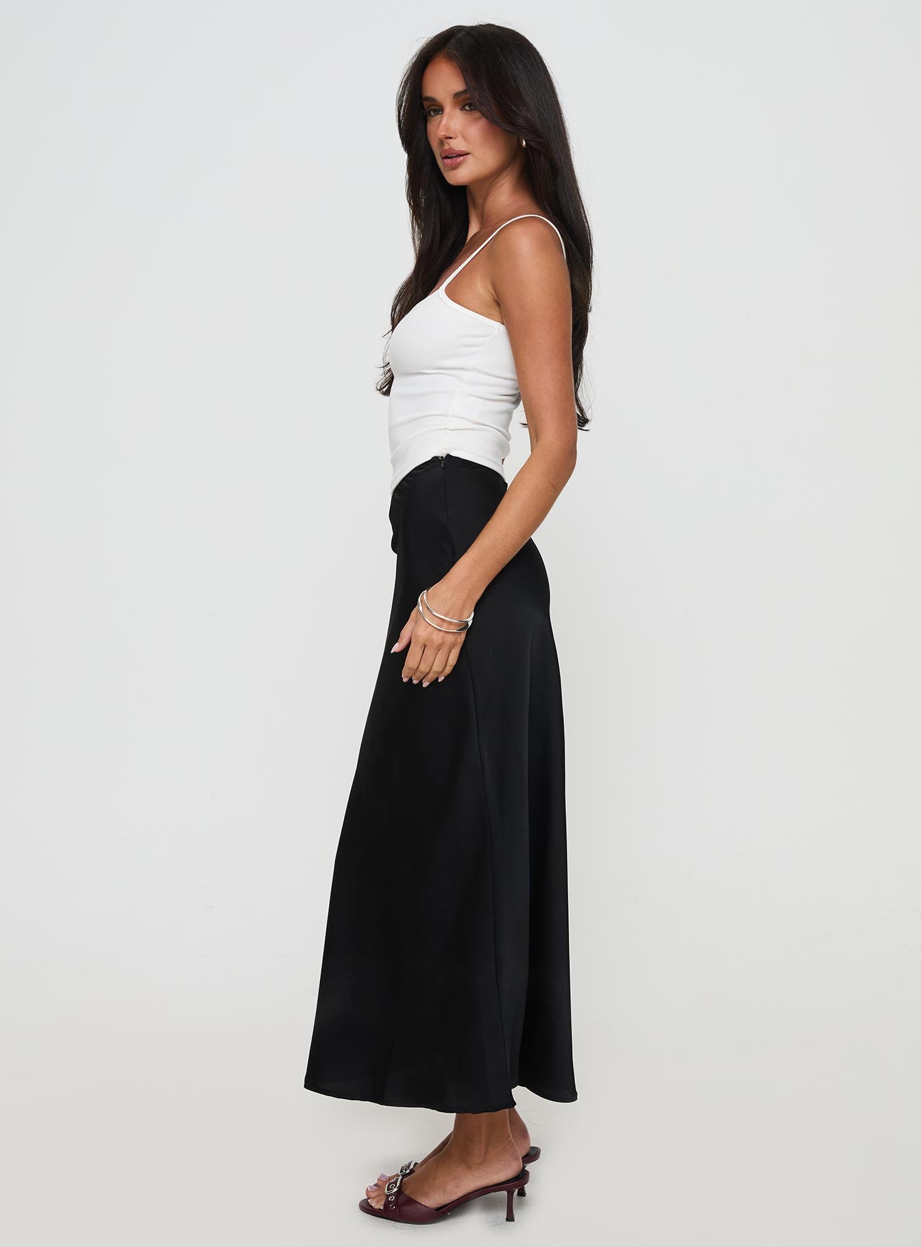 Haley Maxi Skirt Black Cheap Sale Manchester