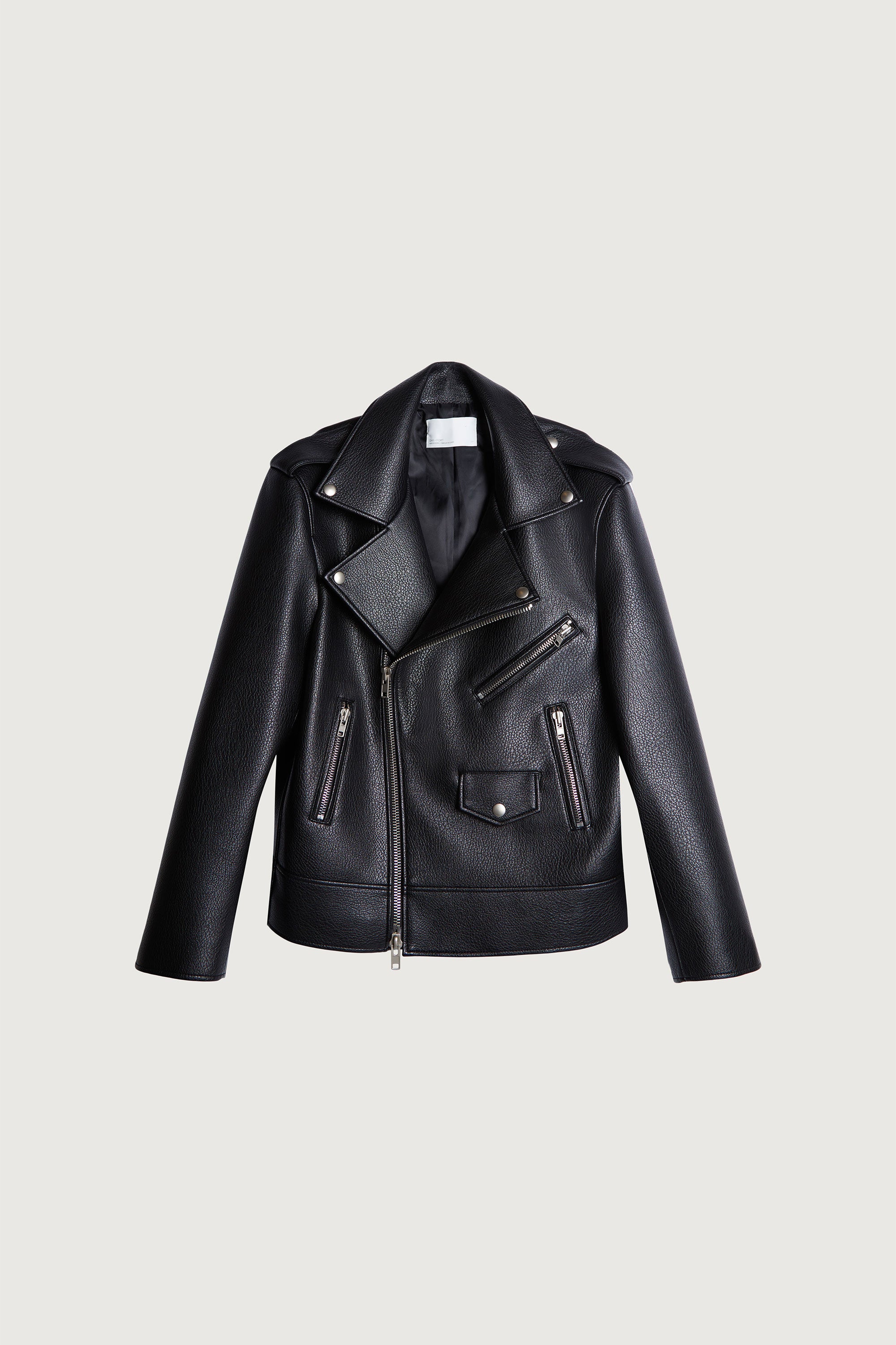 OVERSIZED VEGAN LEATHER BIKER JACKET Cheap Sale 2025 Unisex