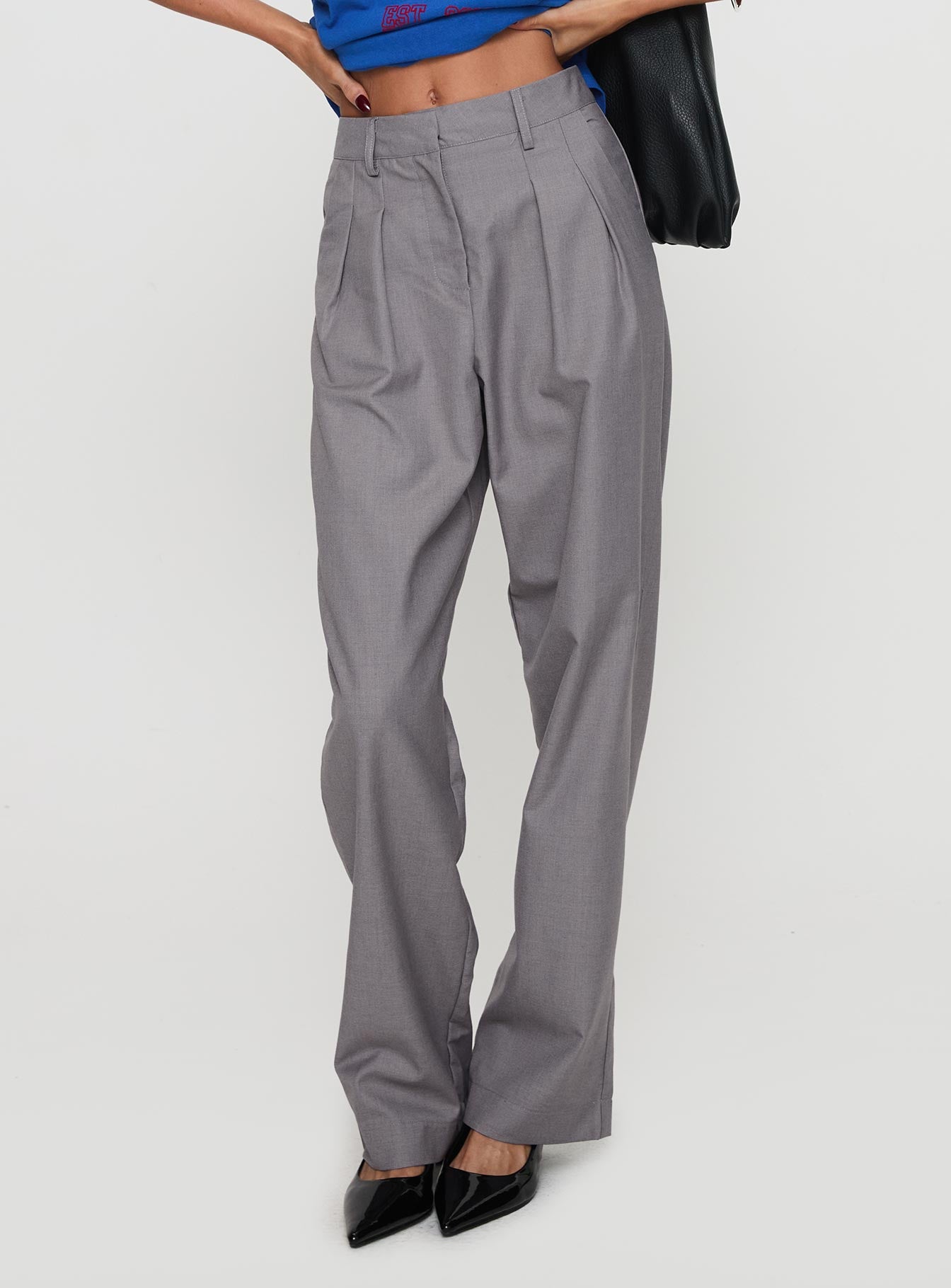 Expertise Low Rise Pleat Pant Grey Free Shipping Factory Outlet