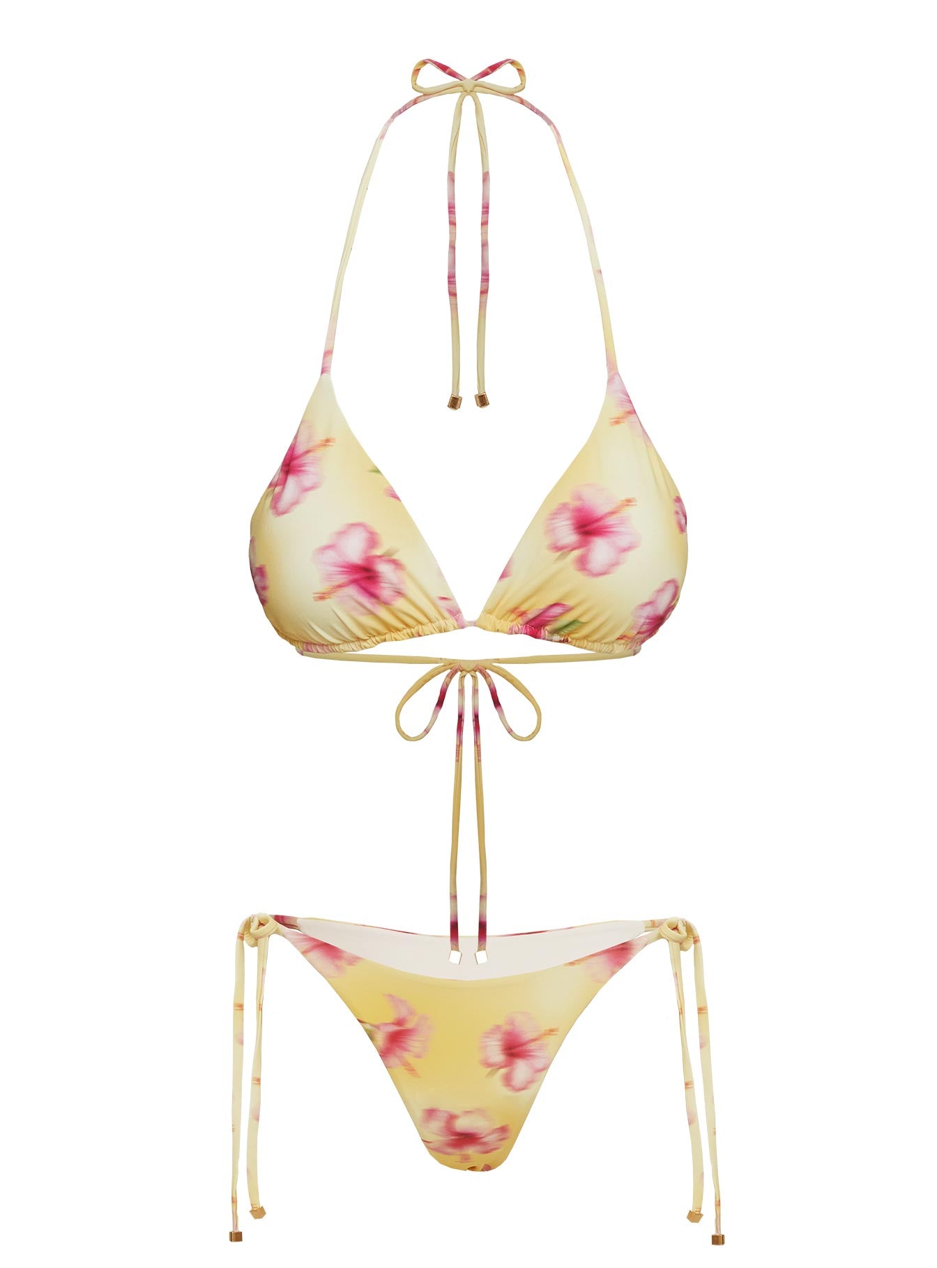 Nevaeh Triangle Bikini Top Yellow Floral Buy Cheap Wide Range Of