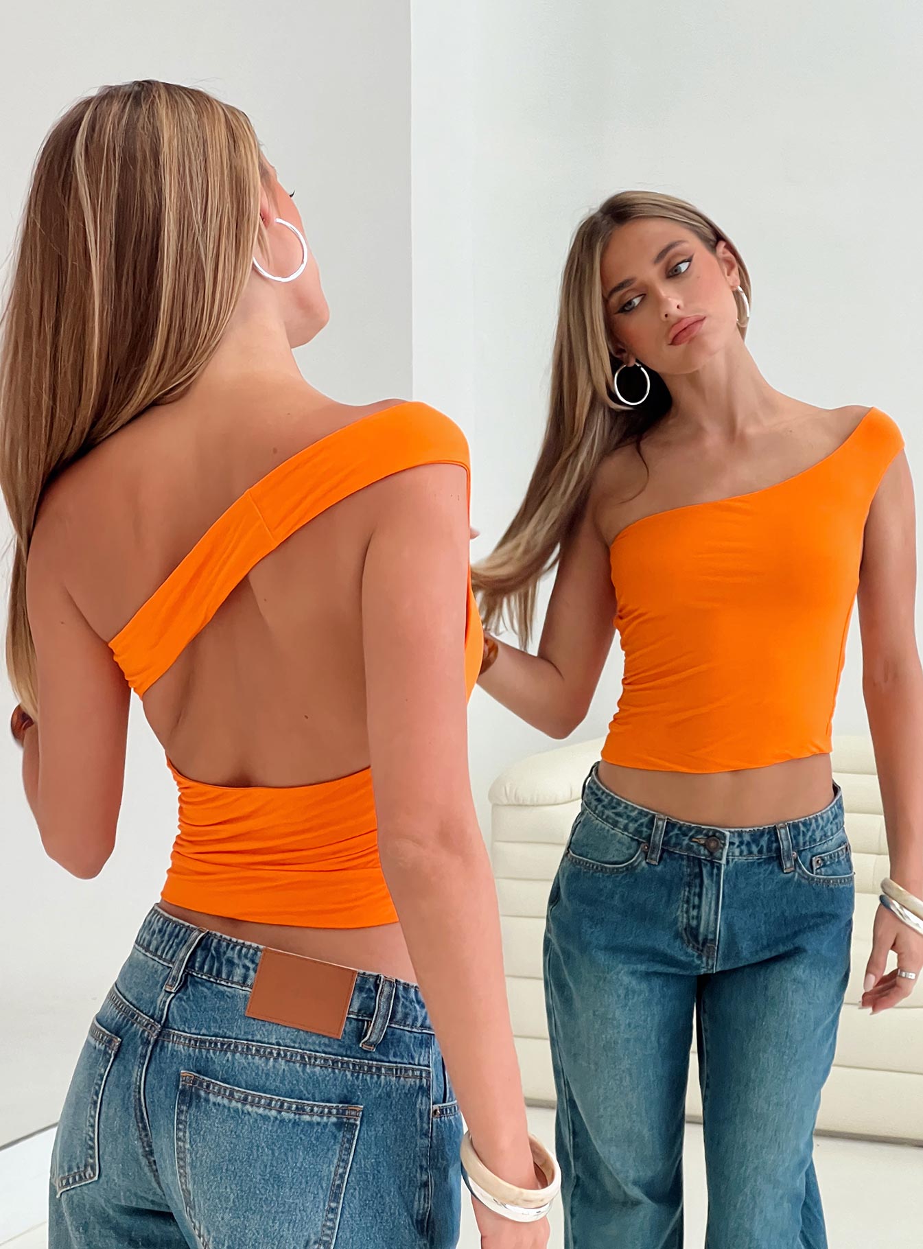 Irina Multi-wear Top Orange Free Shipping Hot Sale