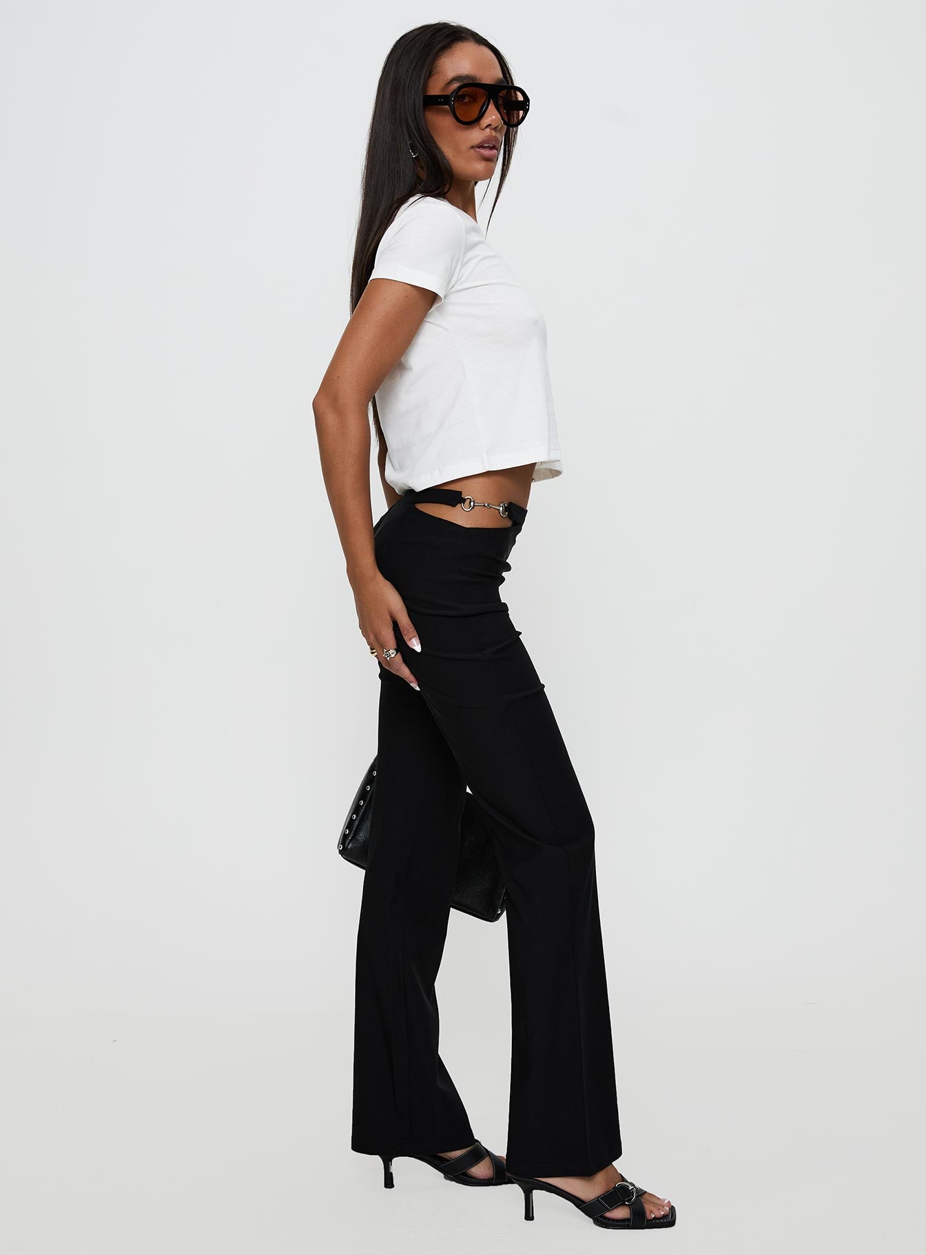 Eyes On You Flare Pants Black Sale New Styles